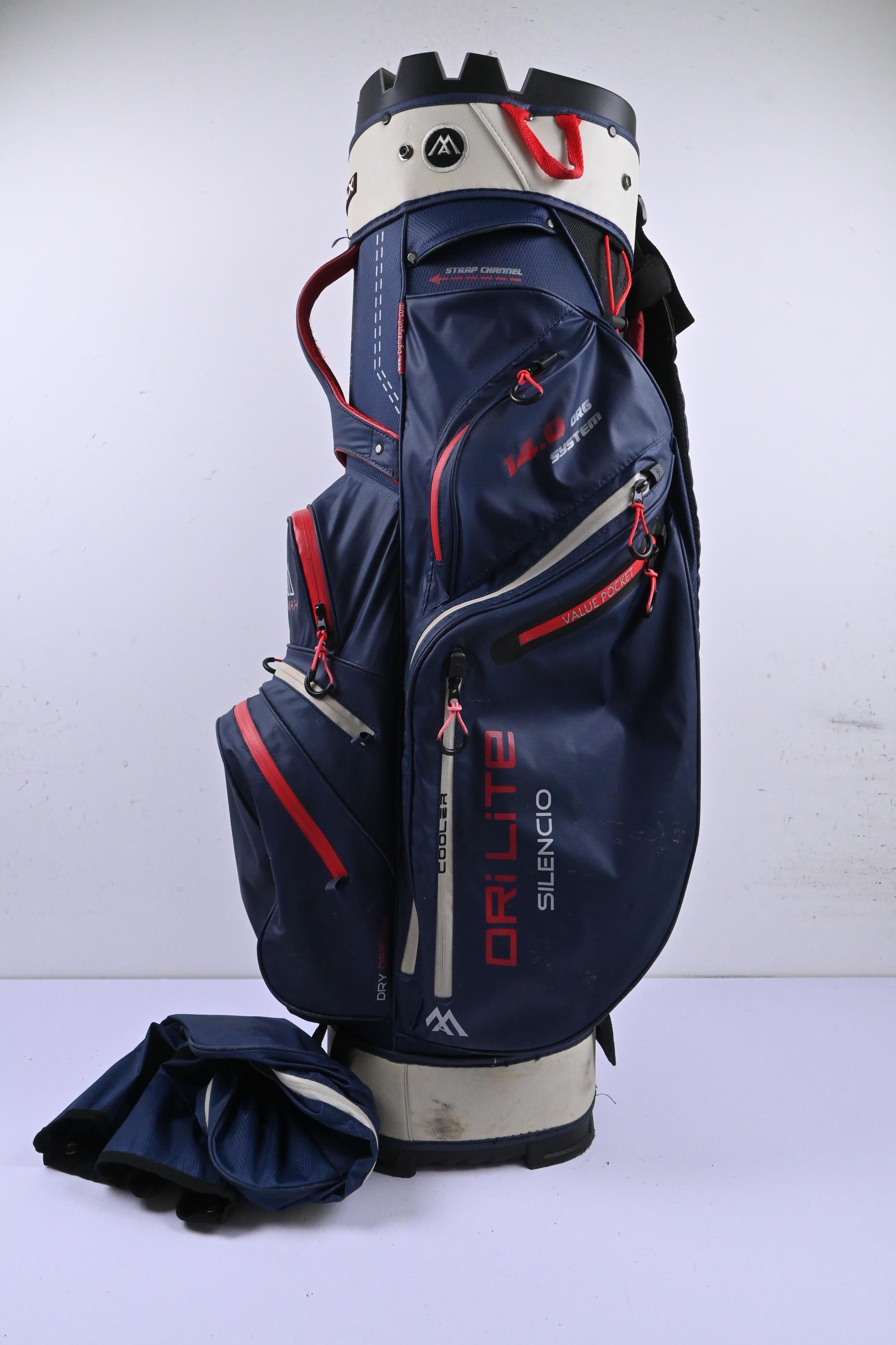Big Max Dri Lite Silencio Cart Bag / 14-Way Divider / Blue & Red