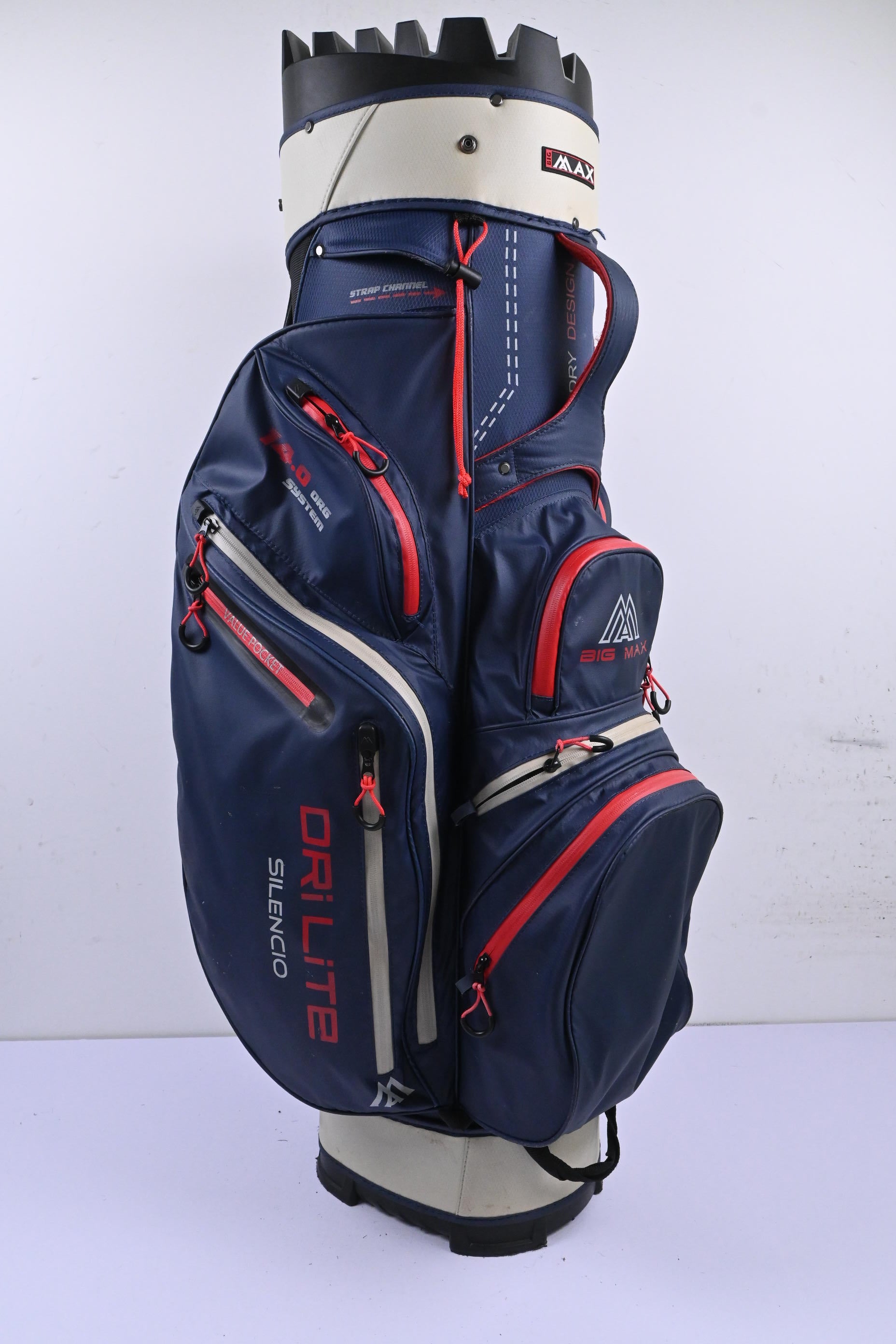 Big Max Dri Lite Silencio Cart Bag / 14-Way Divider / Blue & Red