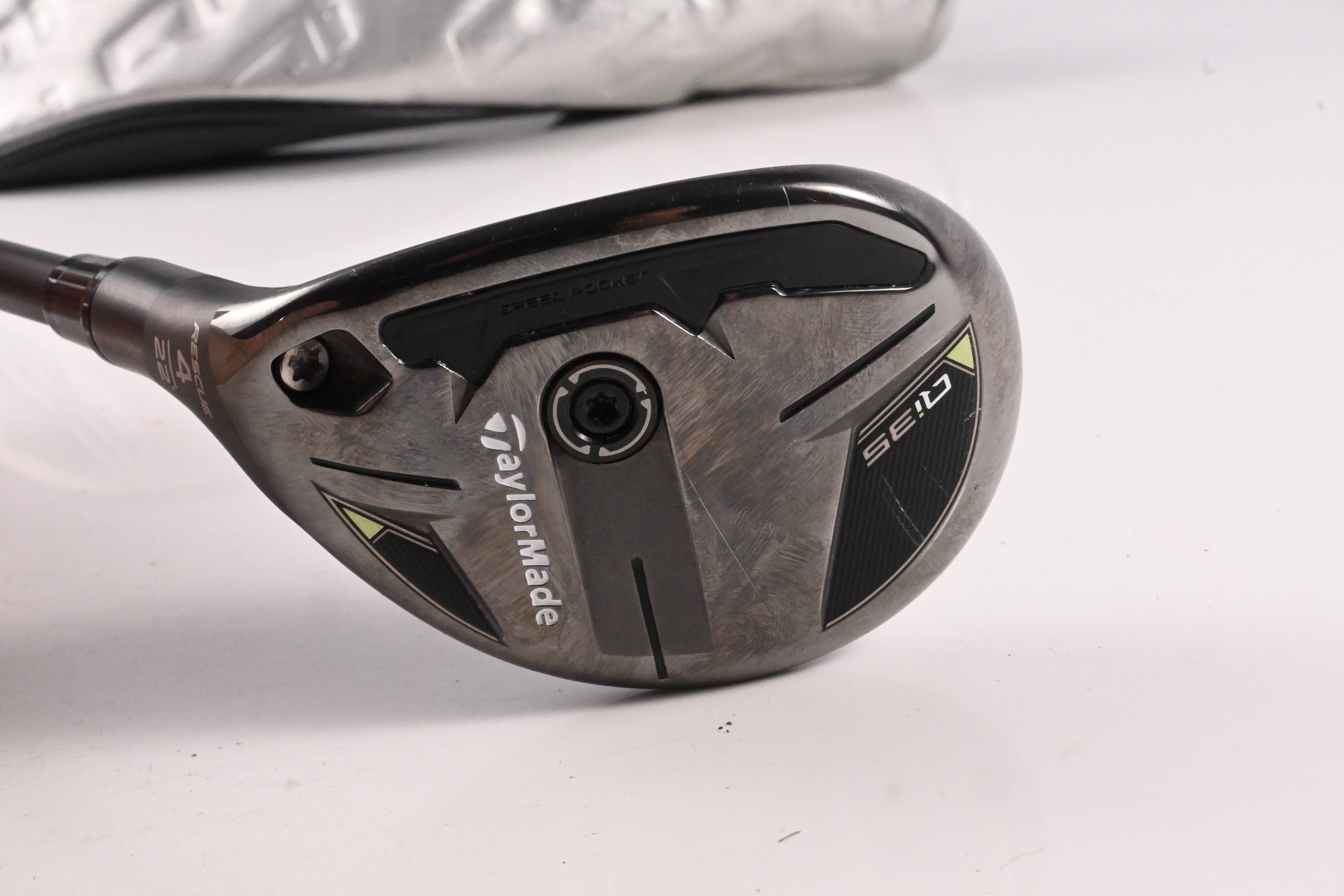 Left Hand Taylormade Qi35 #4 Hybrid / 22 Degree / Regular Flex Ventus Blue 6