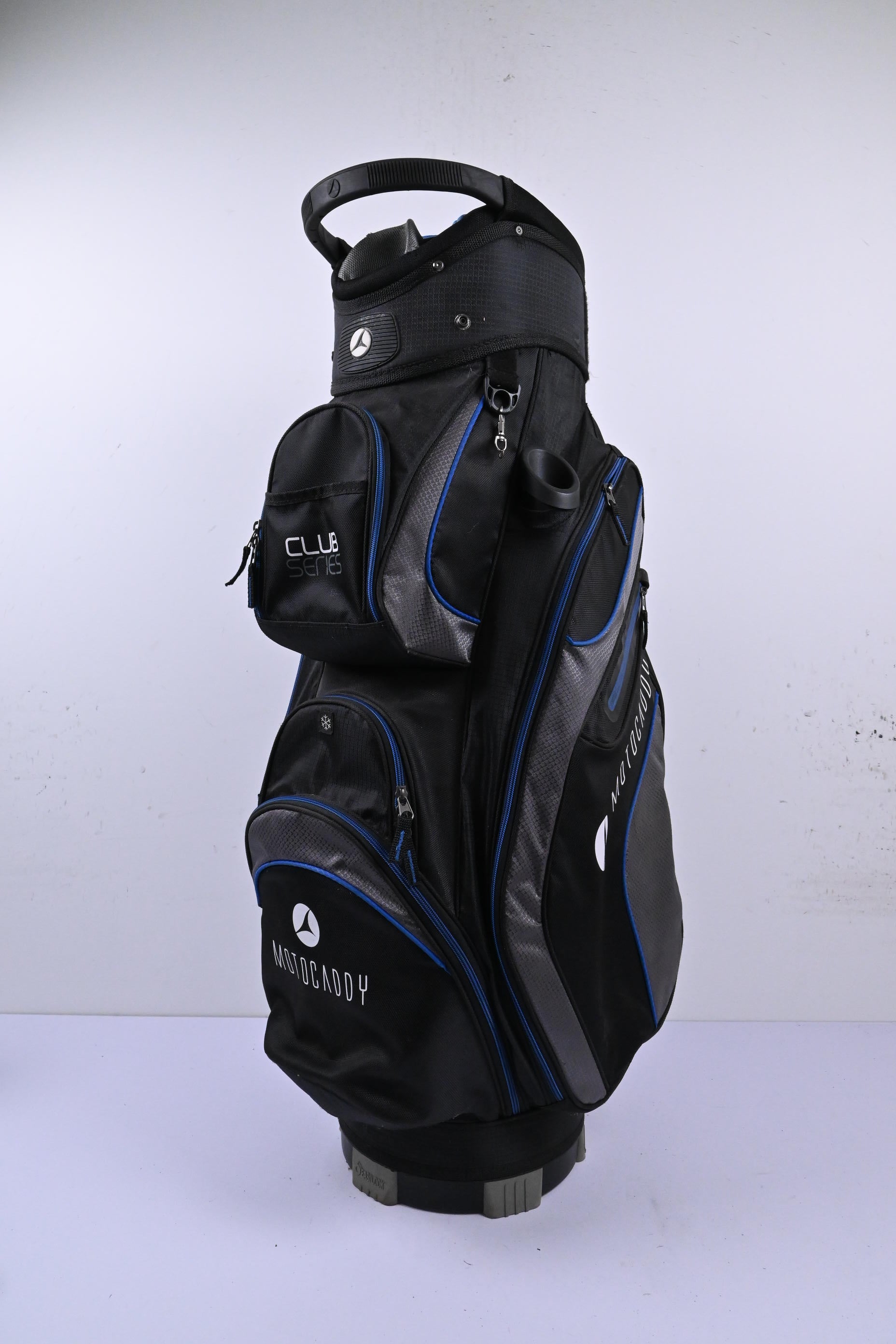 Motocaddy Club Series Cart Bag / 14-Way Divider / Black & Blue
