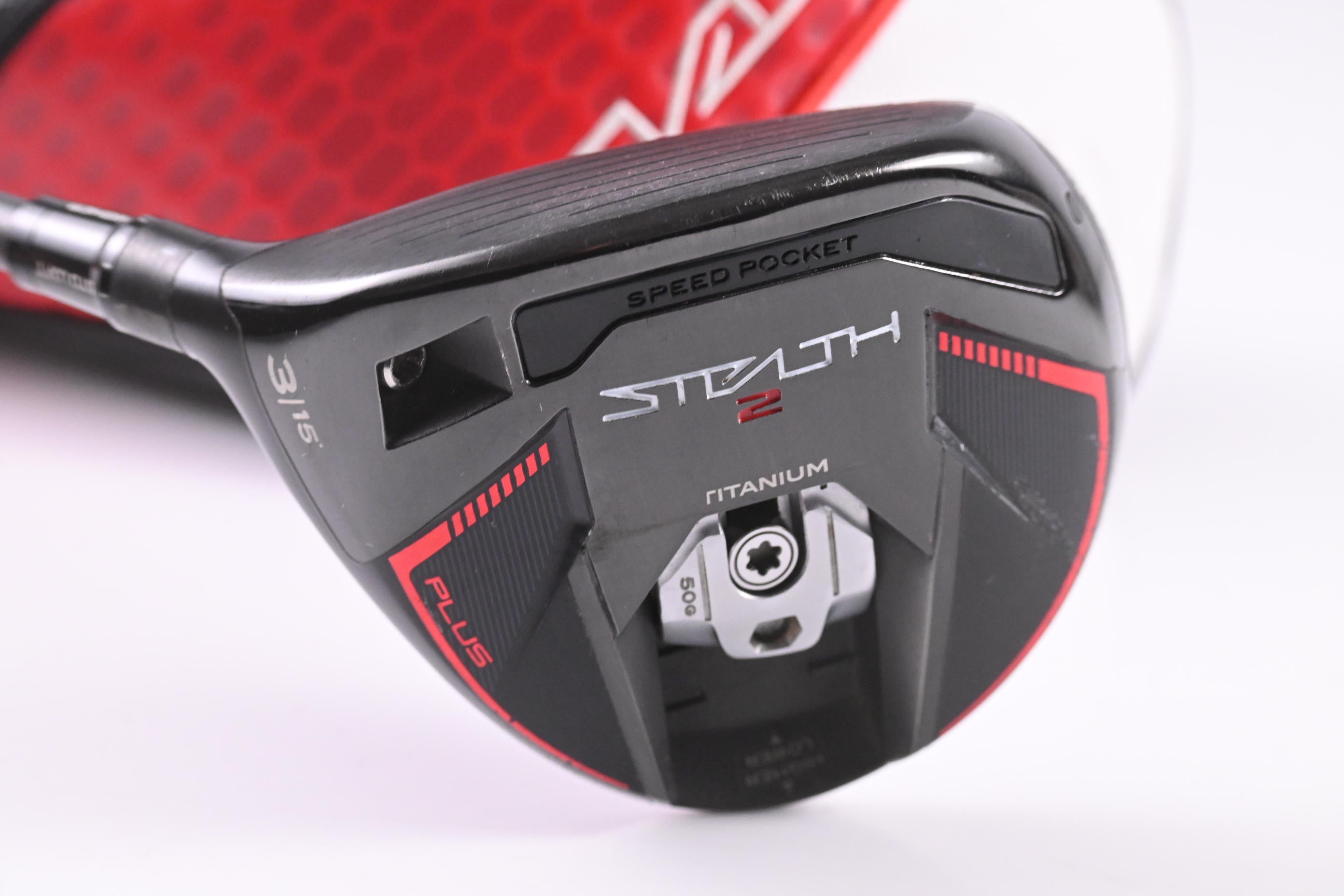 Left Hand Taylormade Stealth 2 Plus #3 Wood / 15 Degree / X-Flex Fujikura XLR8