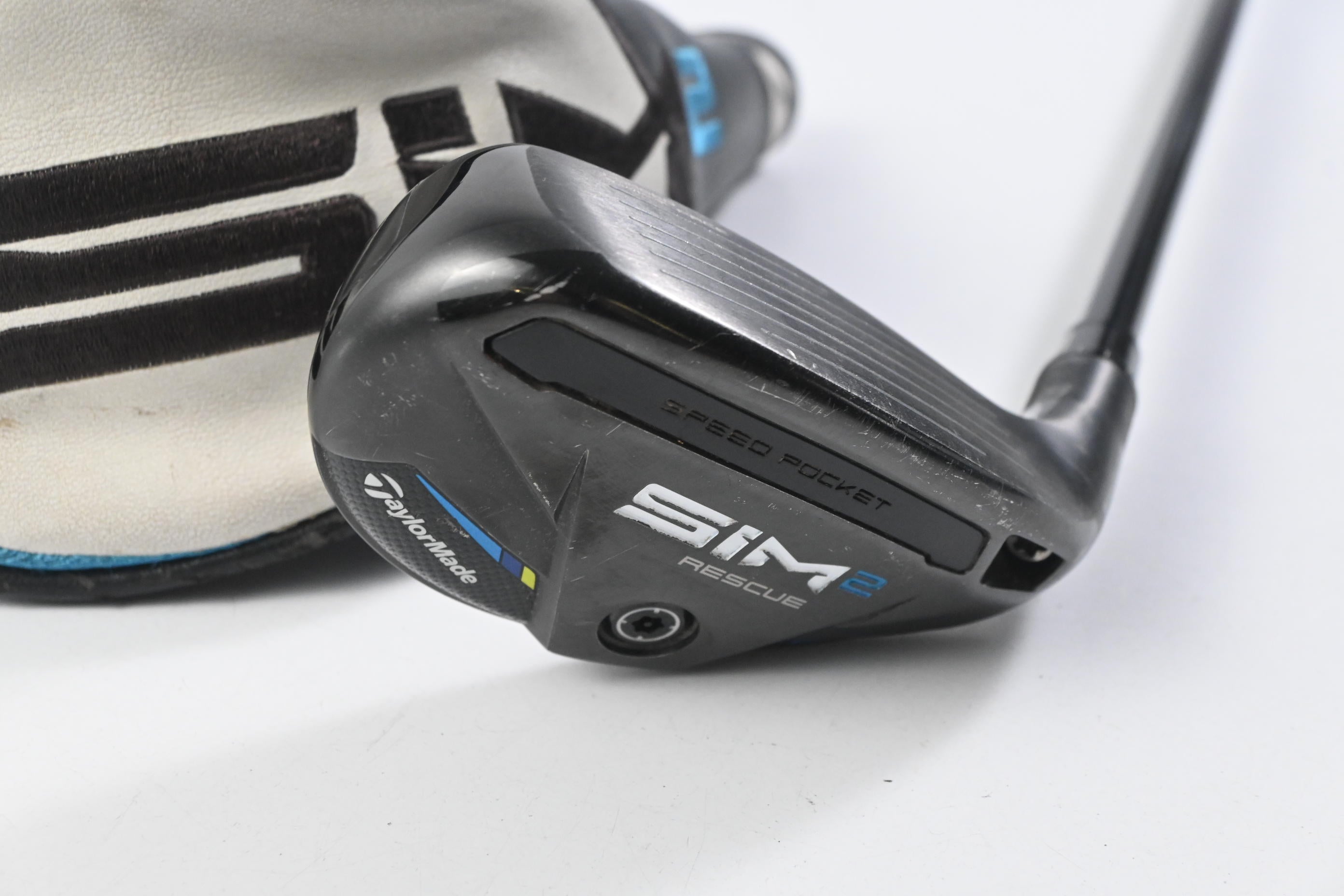 Taylormade SIM2 #2 Hybrid / 17 Degree / Stiff Flex Tensei AV Raw Blue 80 Shaft
