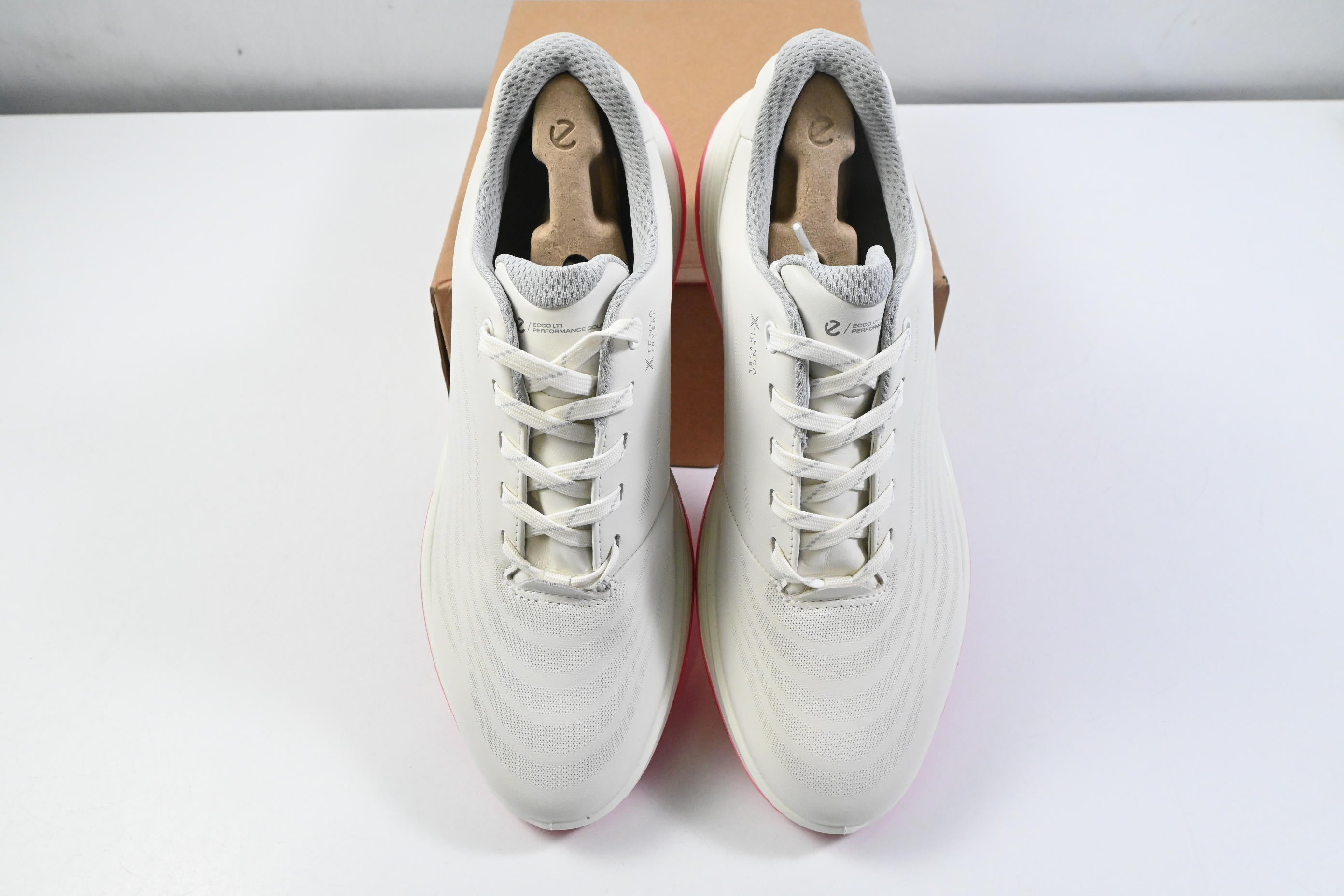 Ladies Ecco LT1 Golf Shoes / Size UK 7.5 / White, Pink