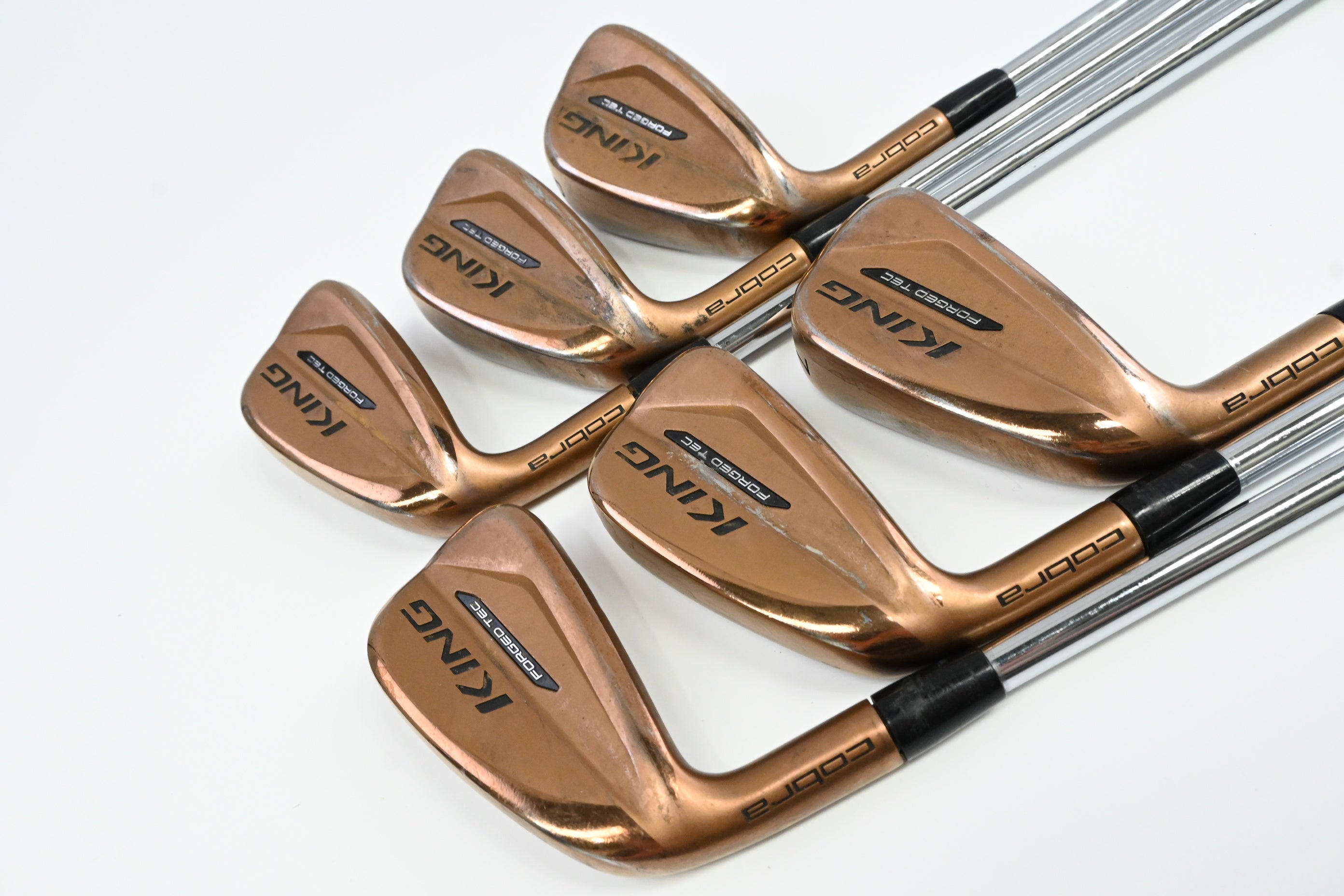 Left Hand Cobra King Forged Tec Copper Irons / 5-PW / Regular Flex KBS $-Taper