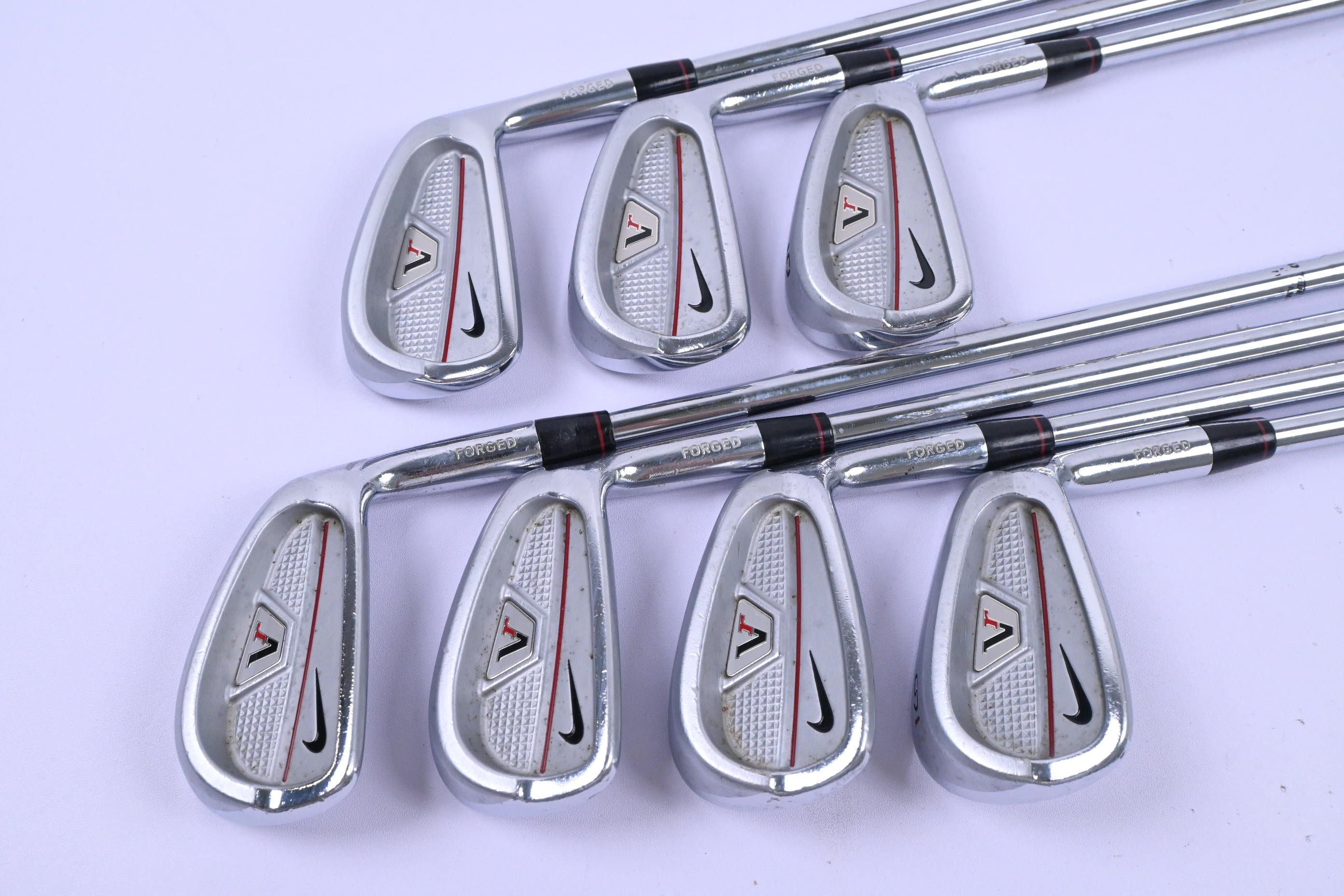 Nike VR Full Cavity Irons / 3-9 Iron / Stiff Flex Dynamic Gold 300 Shafts