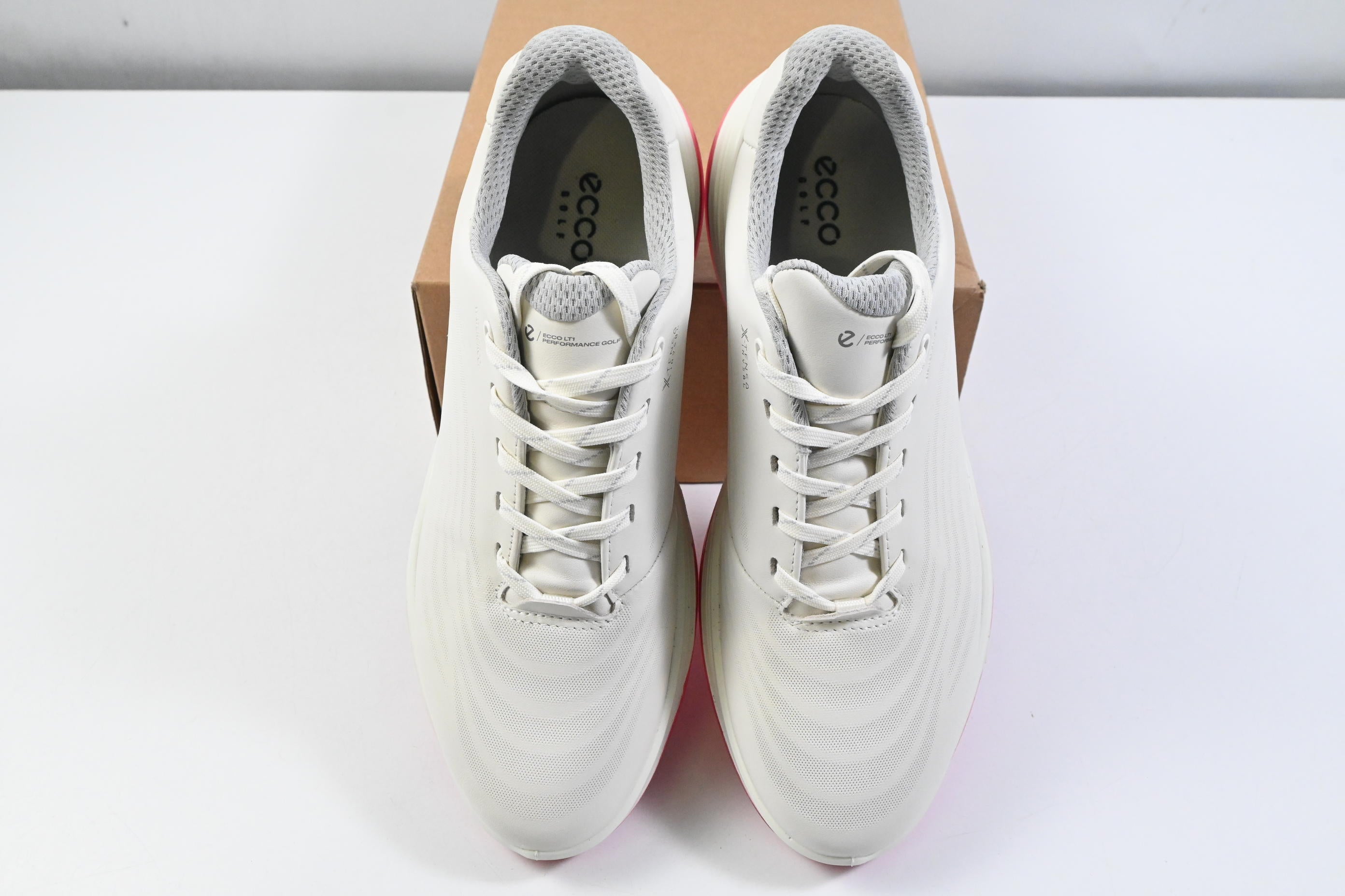 Ladies Ecco LT1 Golf Shoes / Size UK 6.5-7 / White, Pink