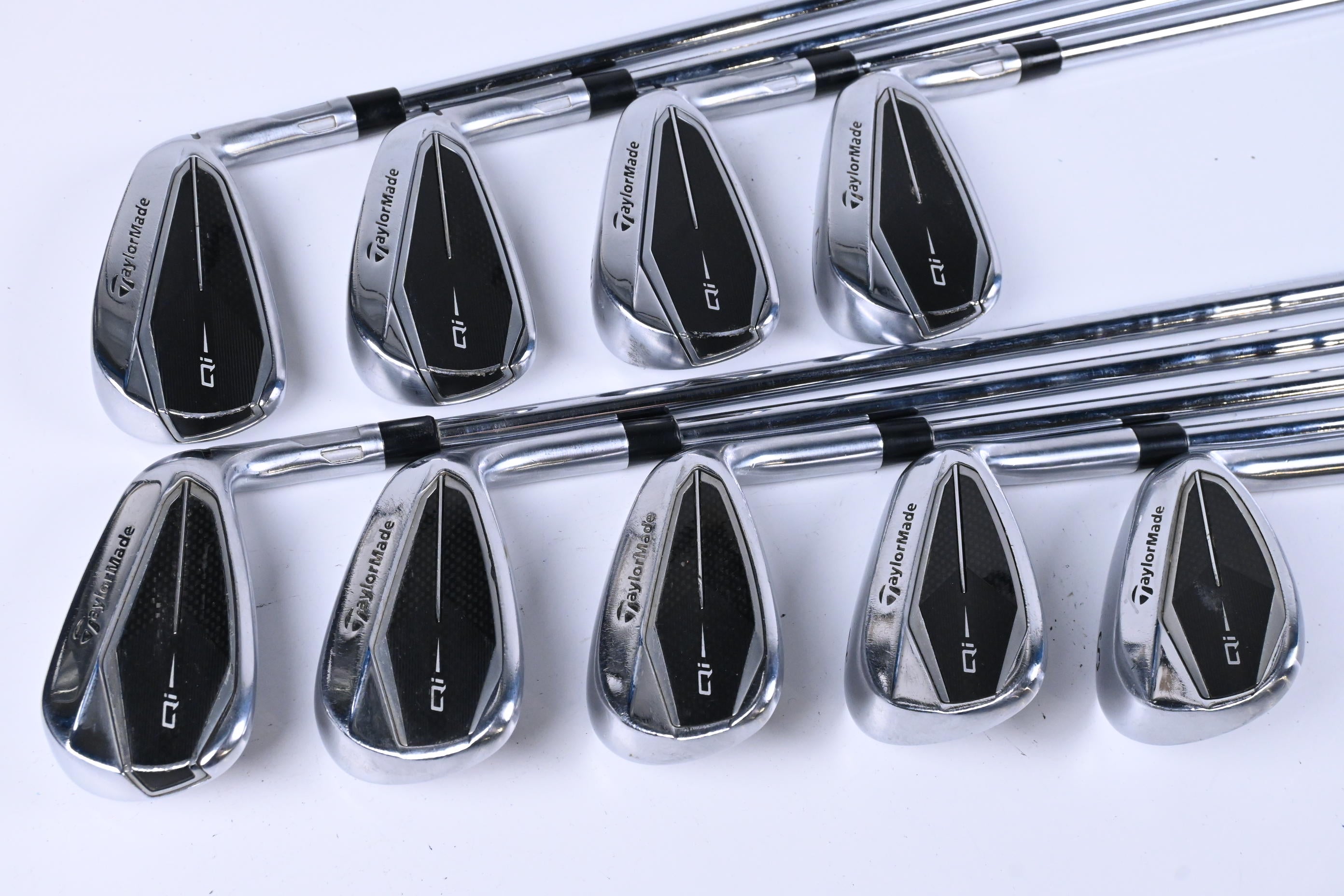 Taylormade Qi Irons / 4-PW+GW+SW / Stiff Flex KBS MAX MT 85 Shaft