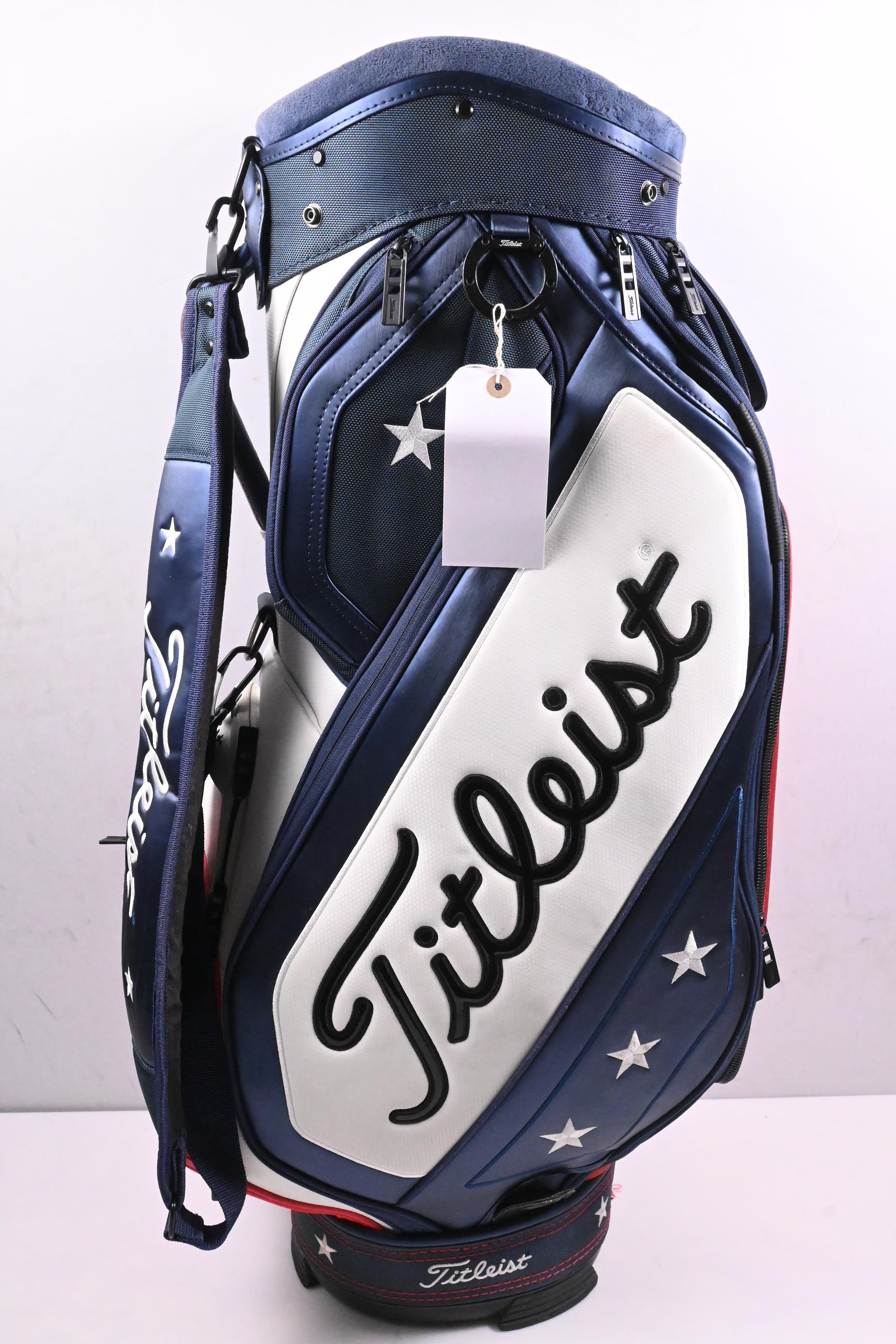 Titleist US Open Staff Cart Bag / 6-Way Divider / Blue, White, Red