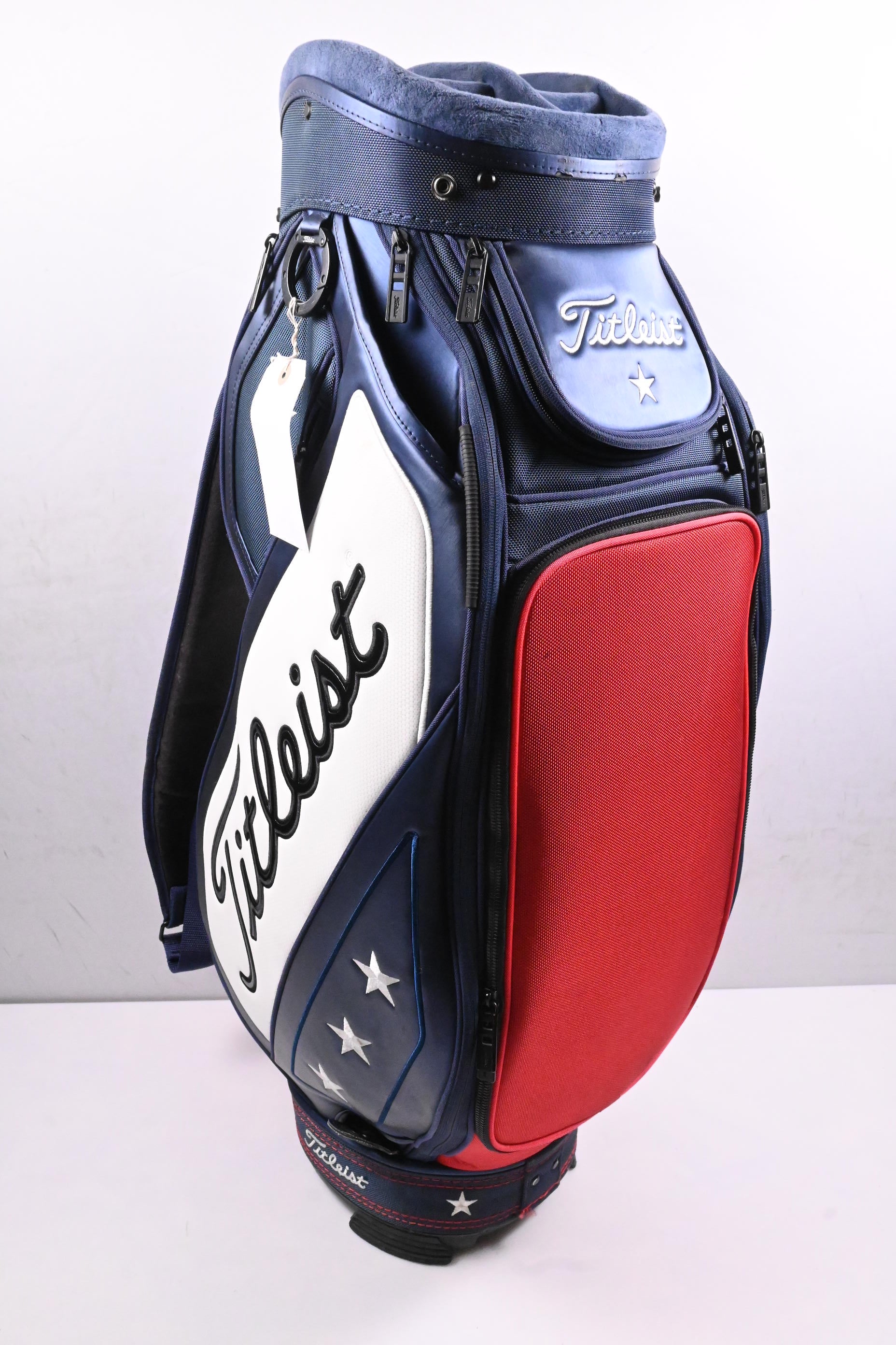 Titleist US Open Staff Cart Bag / 6-Way Divider / Blue, White, Red