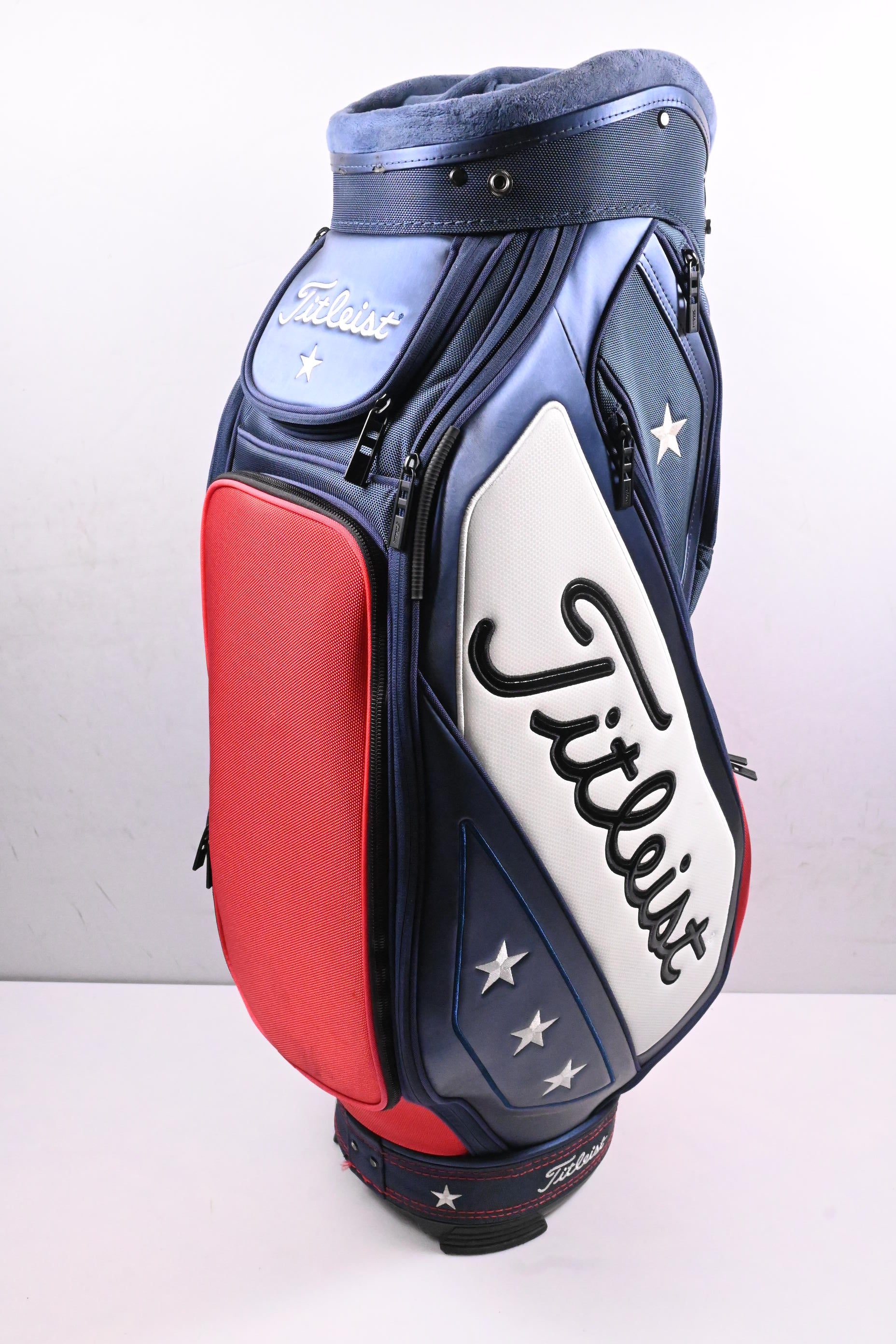Titleist US Open Staff Cart Bag / 6-Way Divider / Blue, White, Red