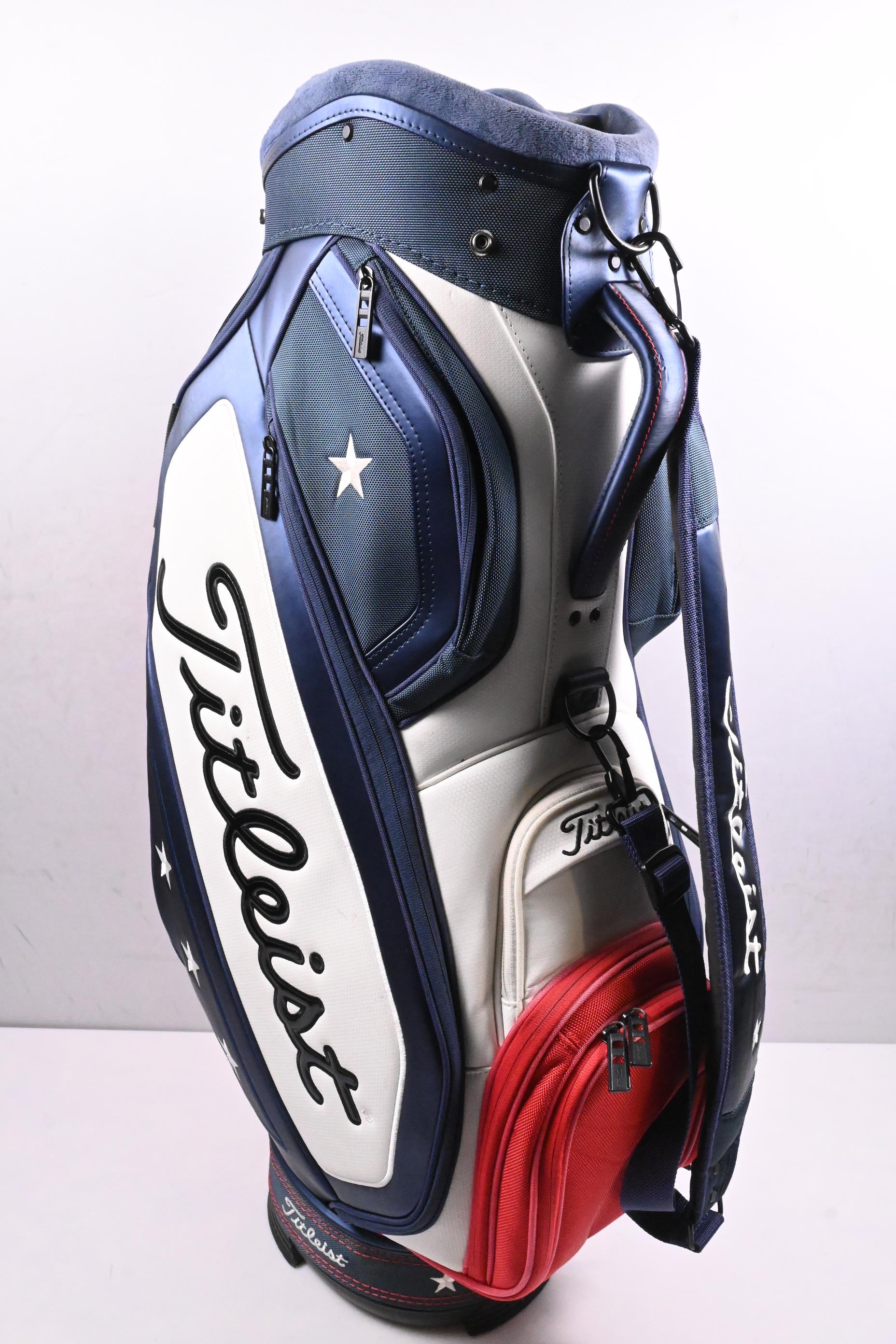 Titleist US Open Staff Cart Bag / 6-Way Divider / Blue, White, Red