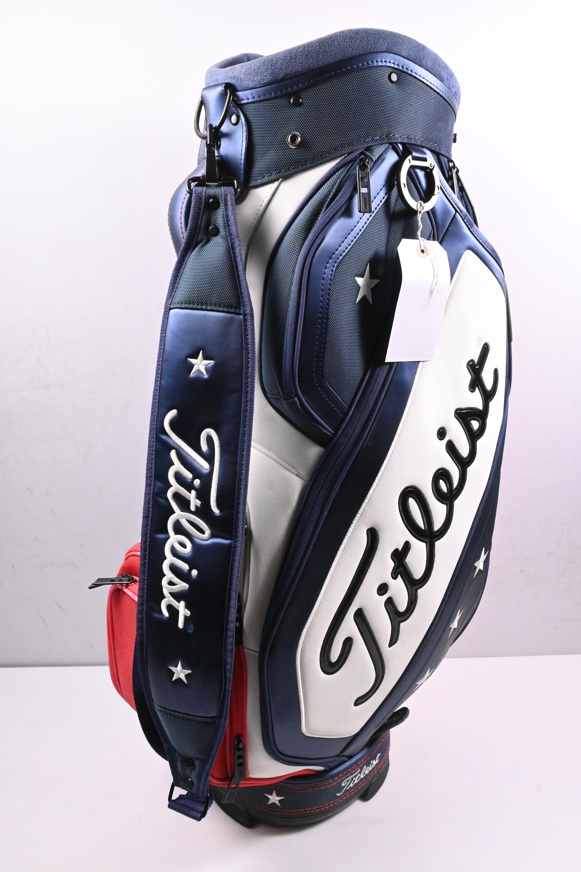 Titleist US Open Staff Cart Bag / 6-Way Divider / Blue, White, Red