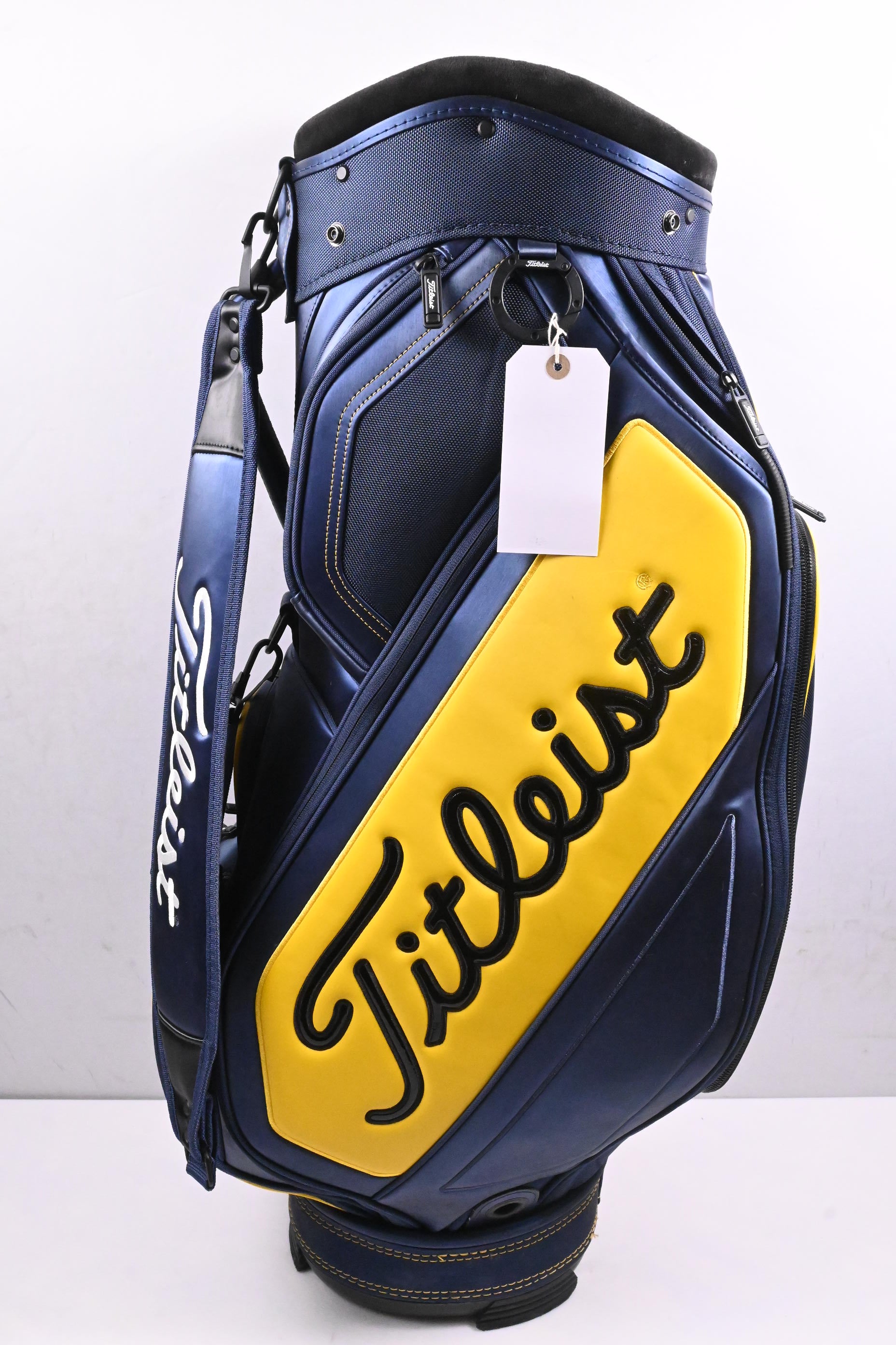 Titleist UK Open Staff Cart Bag / 6-Way Divider / Navy, Yellow