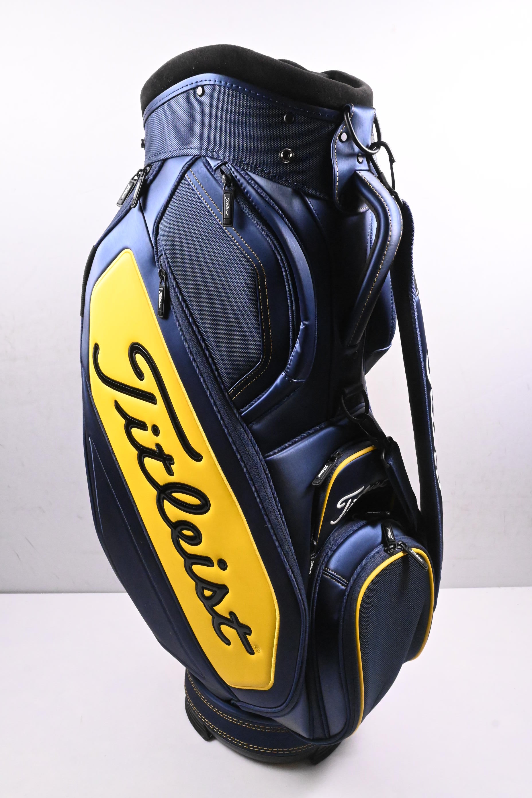 Titleist UK Open Staff Cart Bag / 6-Way Divider / Navy, Yellow