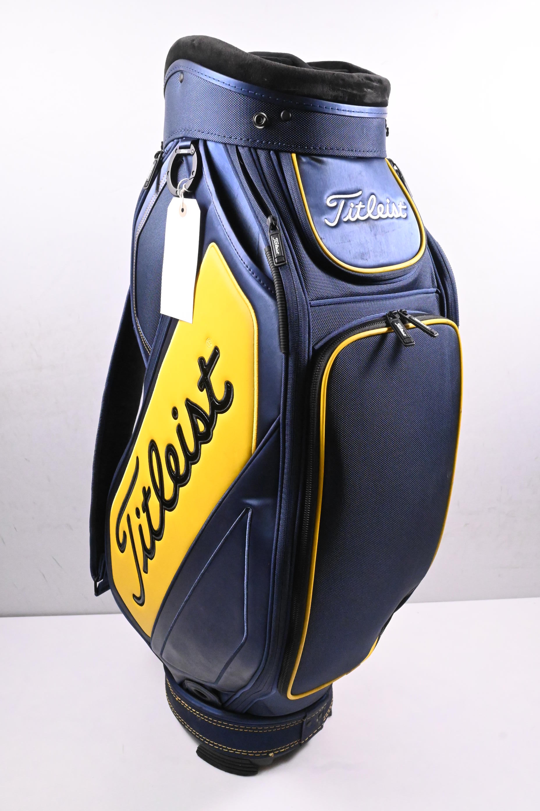 Titleist UK Open Staff Cart Bag / 6-Way Divider / Navy, Yellow