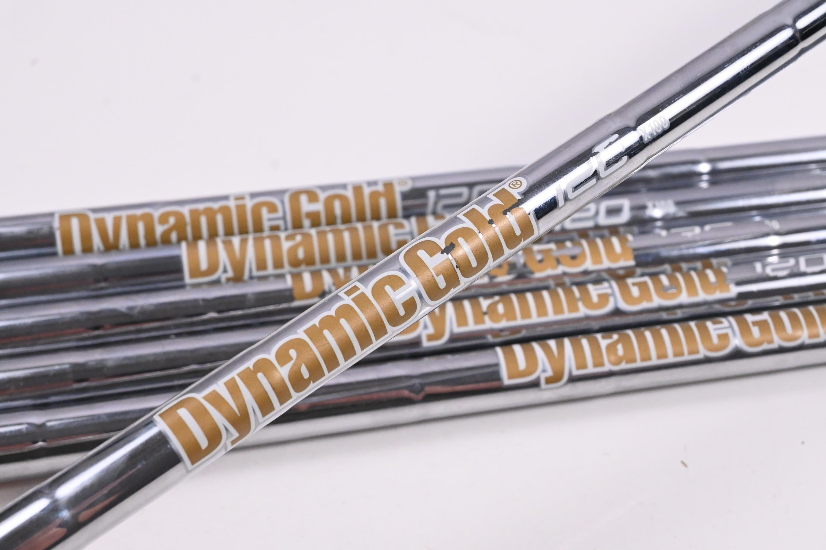 Dynamic Gold 120 X100 Iron Shafts / X-Flex / Set of 6 / .355" Tip