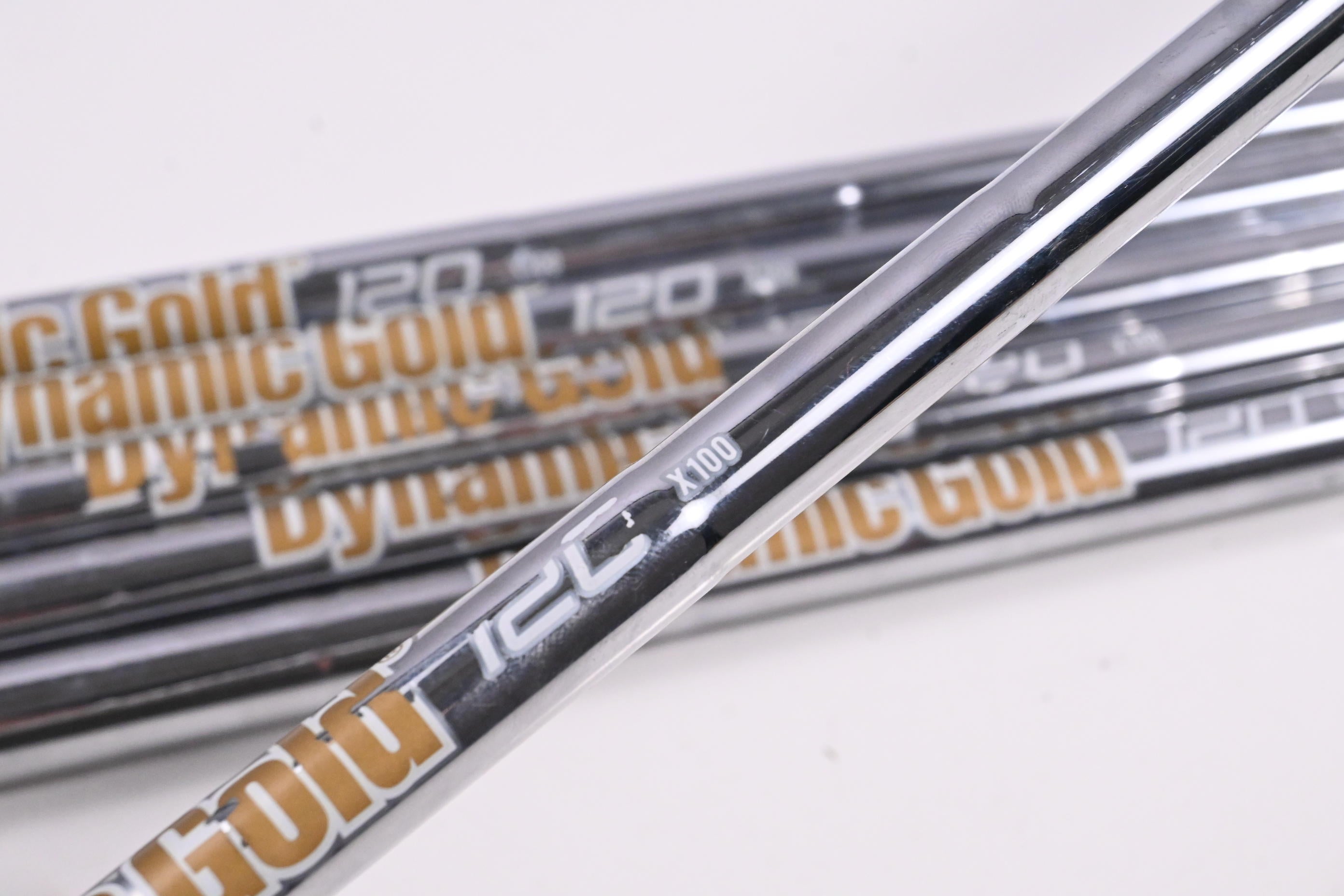 Dynamic Gold 120 X100 Iron Shafts / X-Flex / Set of 6 / .355" Tip