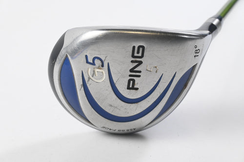 Ping G5 #5 Wood / 18 Degree / Regular Flex Aldila NV Green 75 Shaft