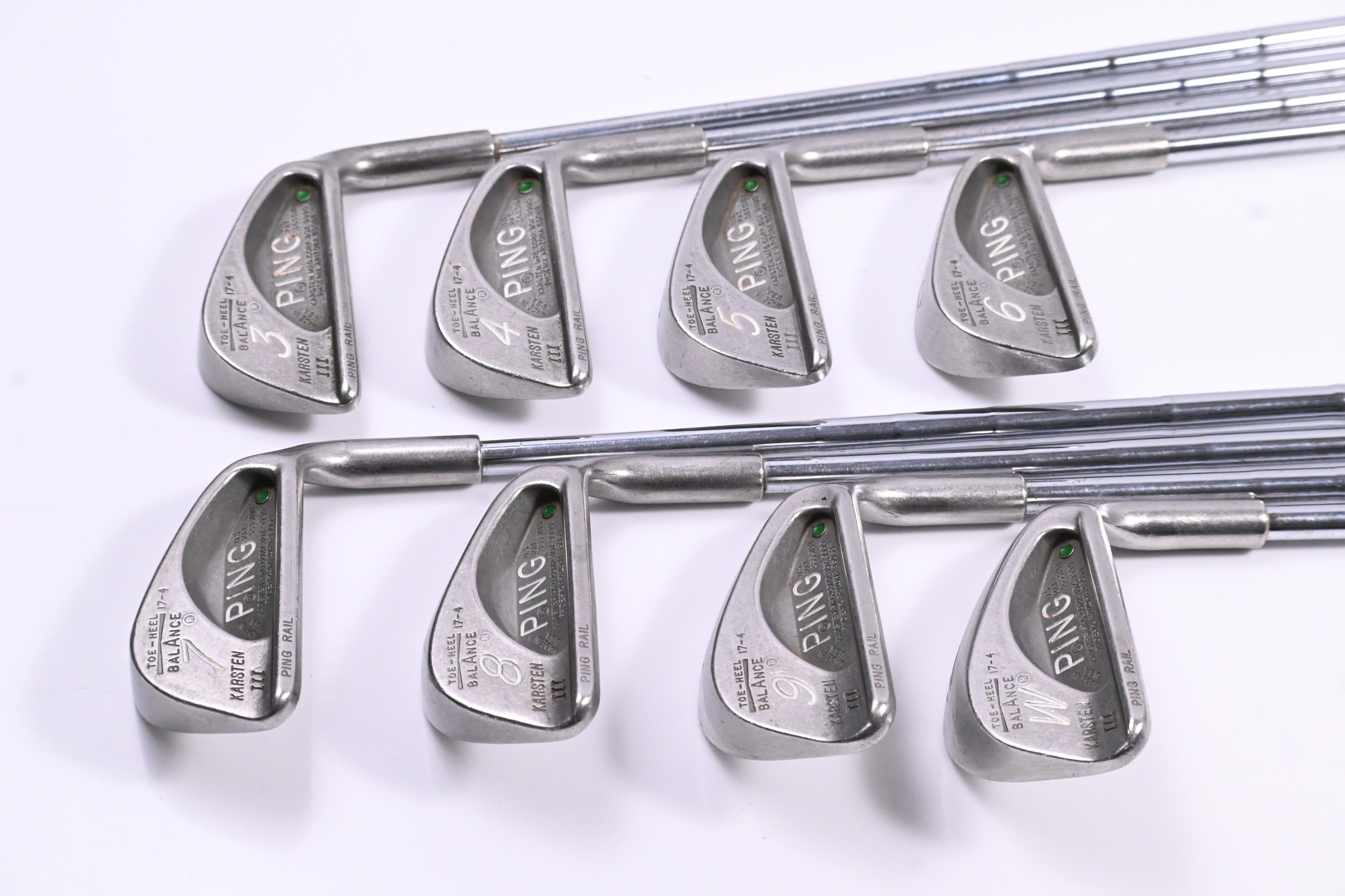 Ping Karsten III Irons / 3-PW / Green Dot / Regular Flex Ping JZ Shafts