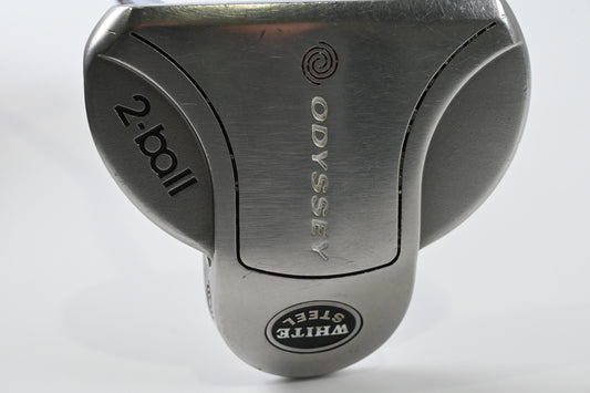 Left Hand Odyssey White Steel 2-Ball Putter / 35 Inch