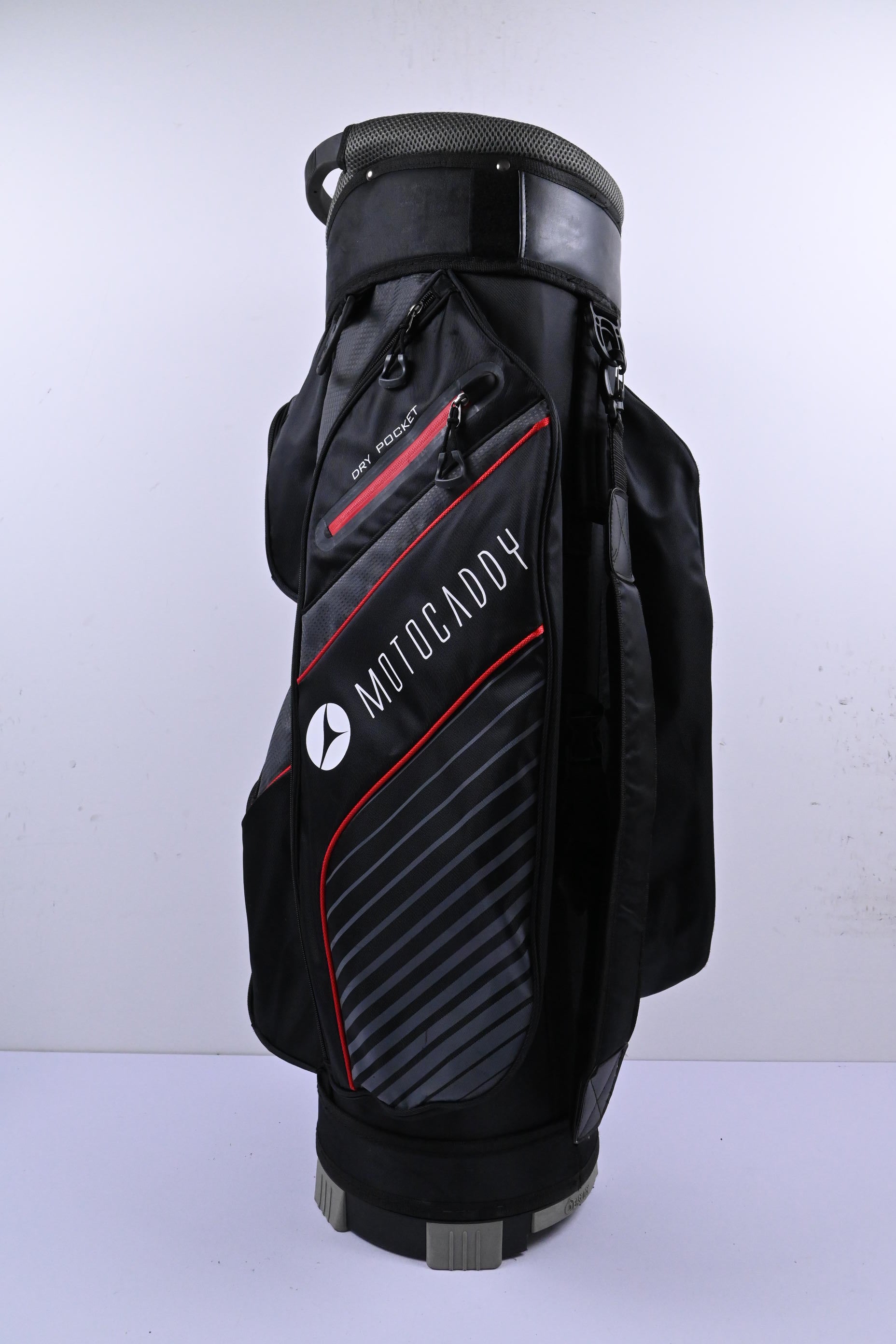 Motocaddy Lite Series Cart Bag / 14-Way Divider / Black, Grey & Red