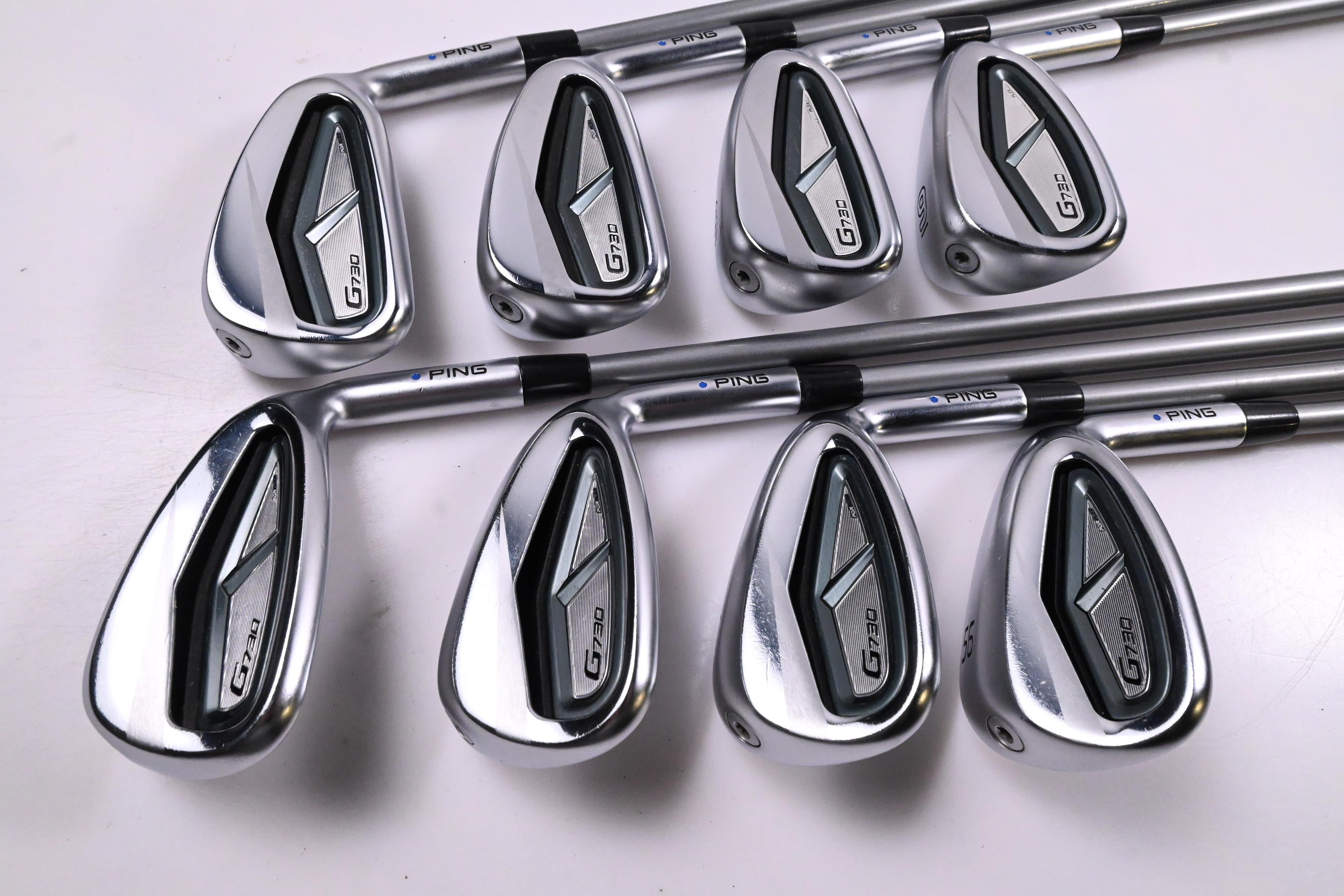 Ping G730 Irons / 6-PW+GW+50°+56° / Blue Dot / Senior Flex Ping Alta Quick 45