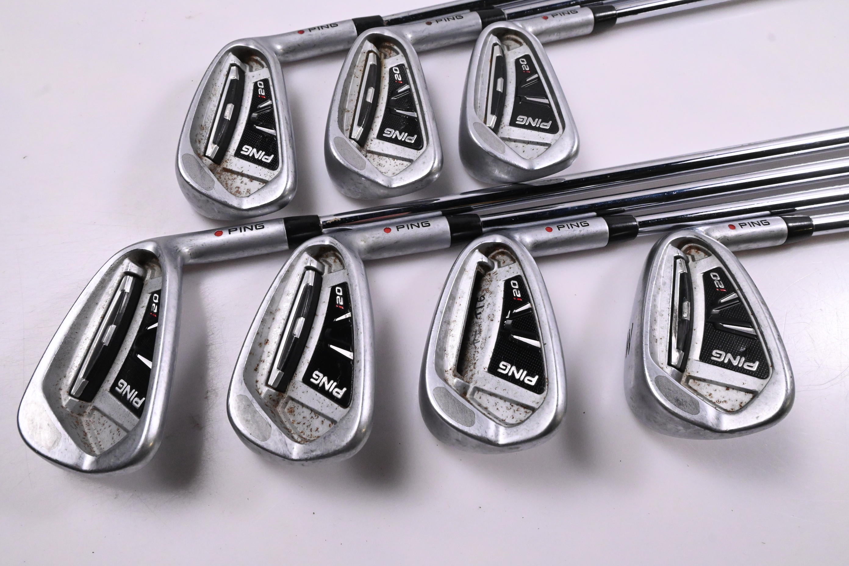 Ping i20 Irons / 4-PW / Red Dot / Regular Flex Project X Flighted Shafts