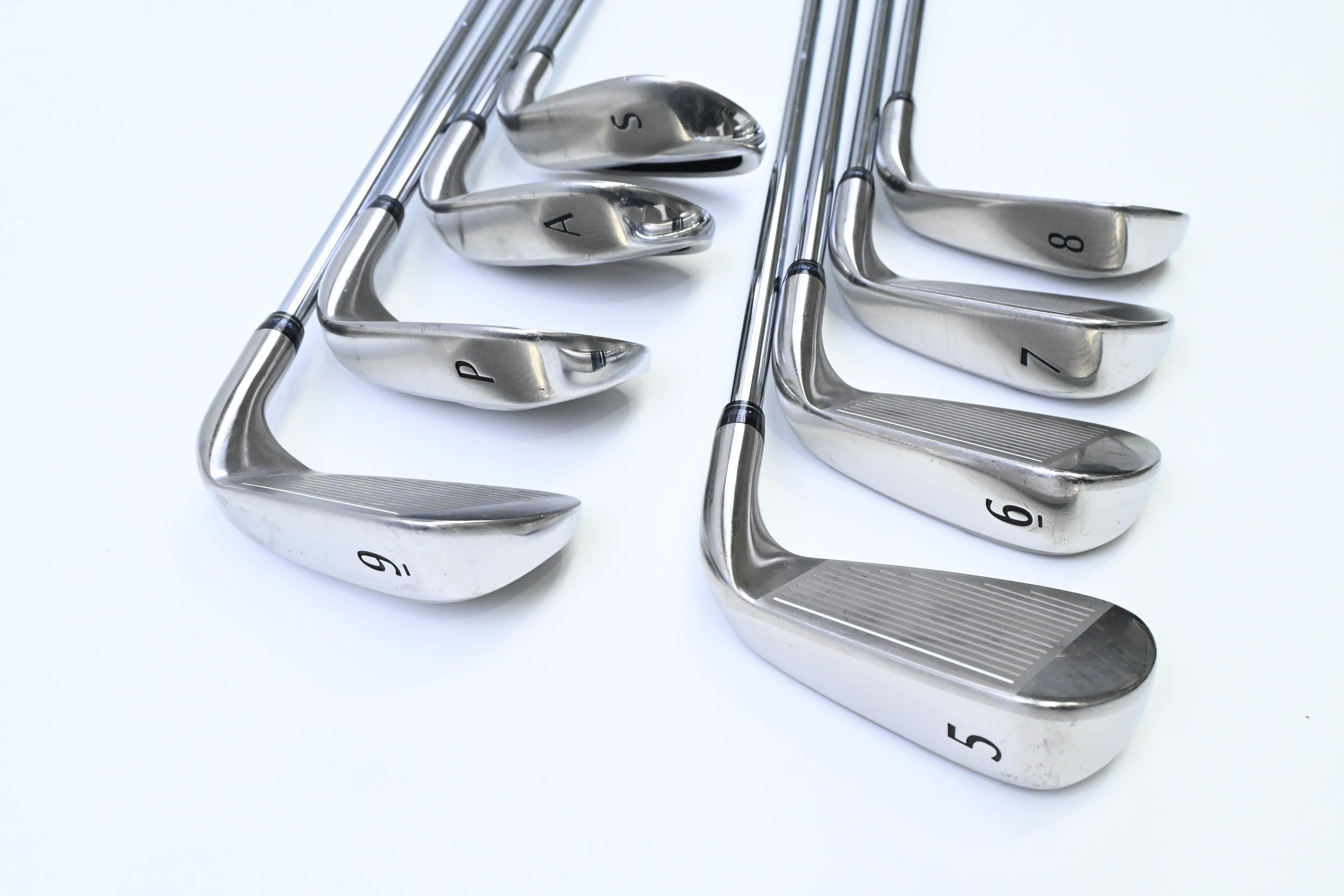 Left Hand XXIO Eleven Irons / 5-PW+AW+SW / Regular Flex NS Pro 860GH Shafts