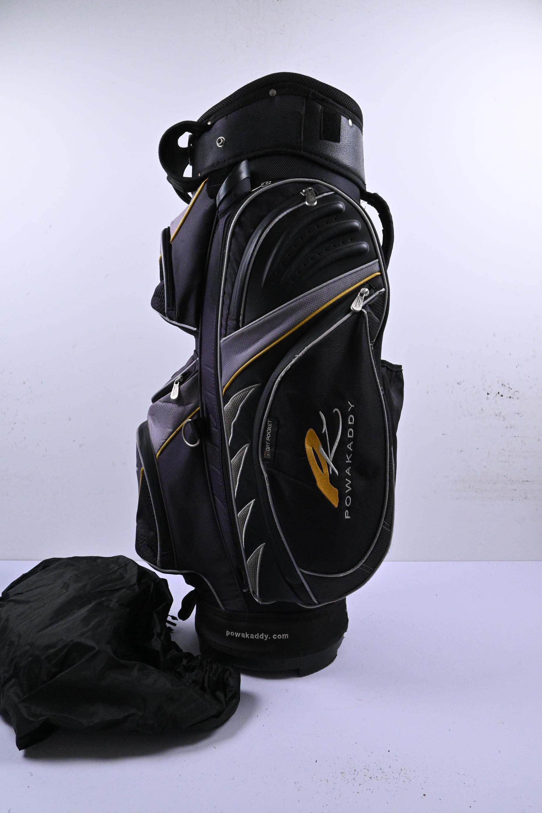 Powakaddy Cart Bag / 11-Way Divider / Grey & Black