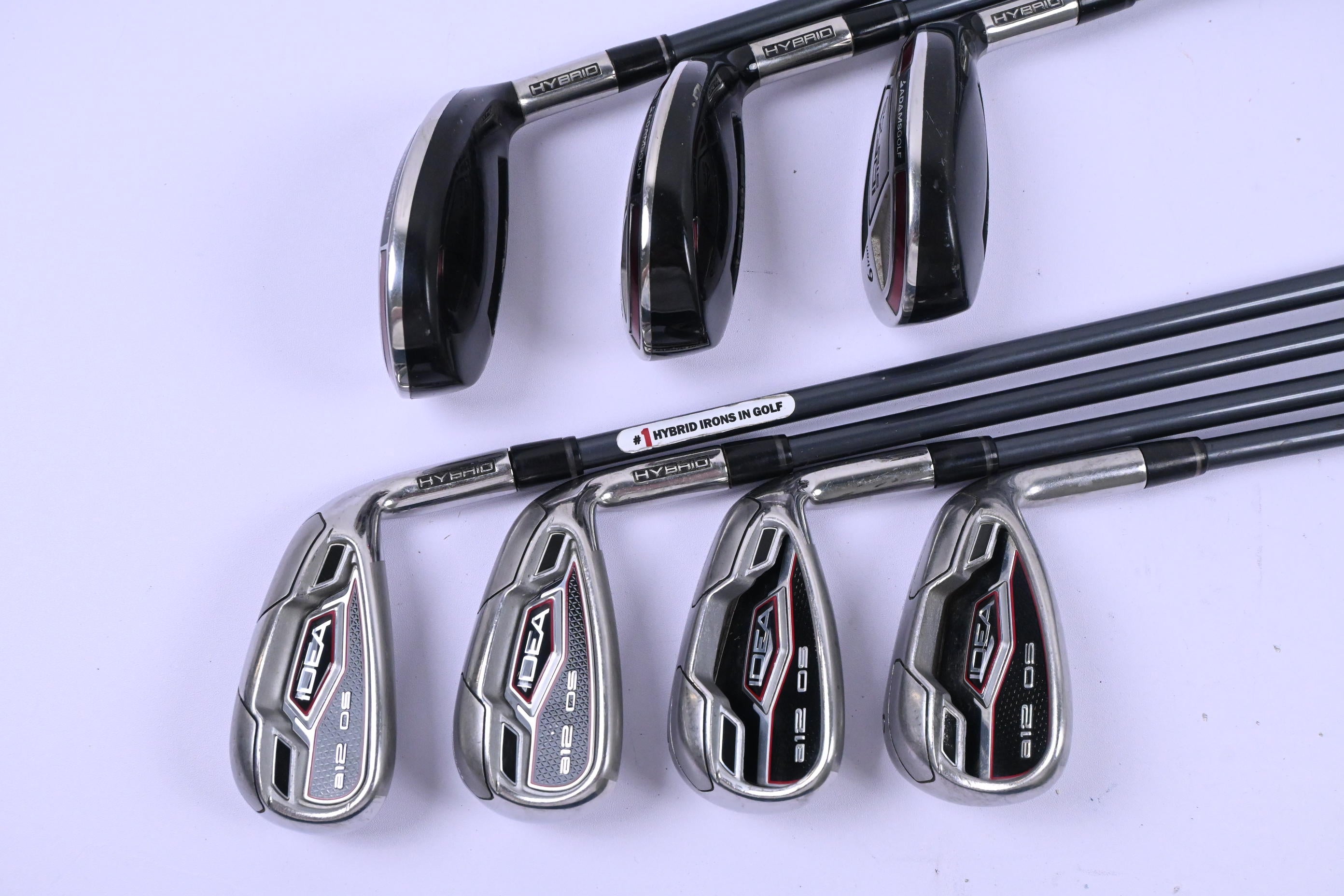 Adams Idea A12 OS Hybrid Combo Irons / 4-PW / Senior Flex ProLaunch Blue 55