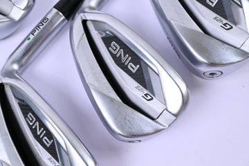 Ping G425 Irons / 4-PW / Green Dot / Stiff Flex Ping AWT 2.0 Shafts