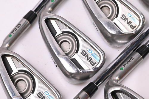 Ping G Series Irons / 5-PW+GW+SW / Green Dot / Regular Flex Ping AWT 2.0 Shafts