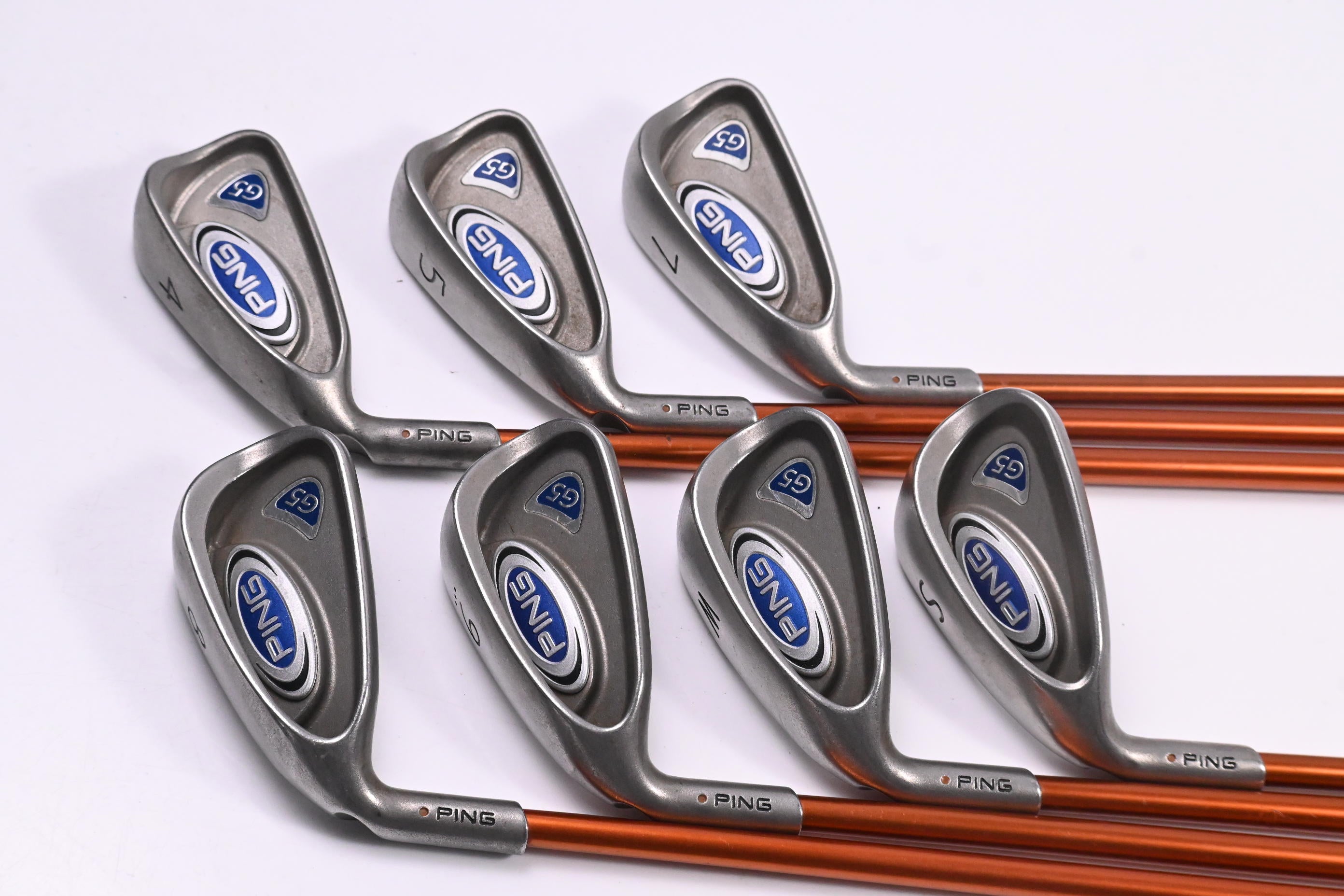 Left Hand Ping G5 Irons / 5-PW / Regular Flex Ping TFC 129 Shaft