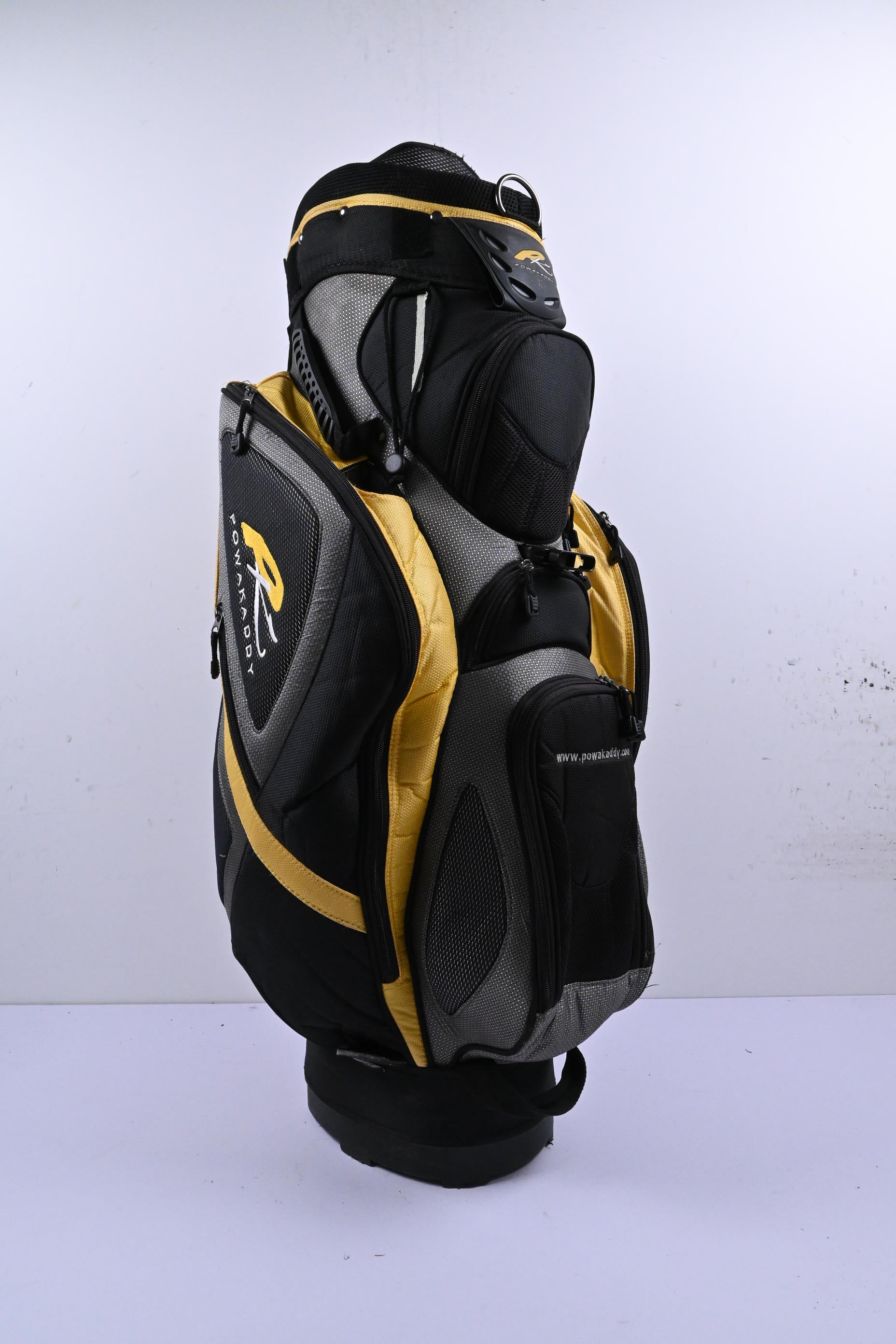 Powakaddy Cart Bag / 7-Way Divider / Black & Yellow