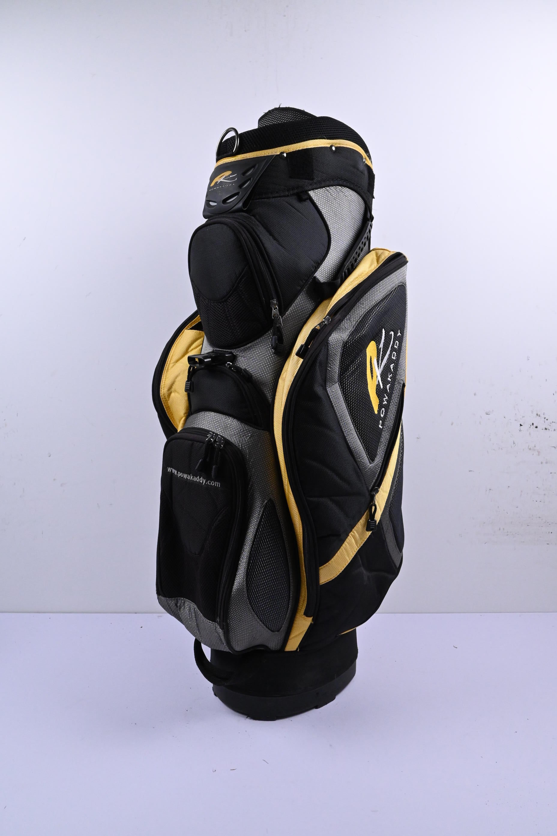 Powakaddy Cart Bag / 7-Way Divider / Black & Yellow