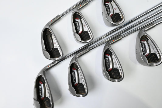 Ping G20 Irons / 6-PW+UW+SW / Orange Dot / Regular Flex Ping CFS Steel Shafts