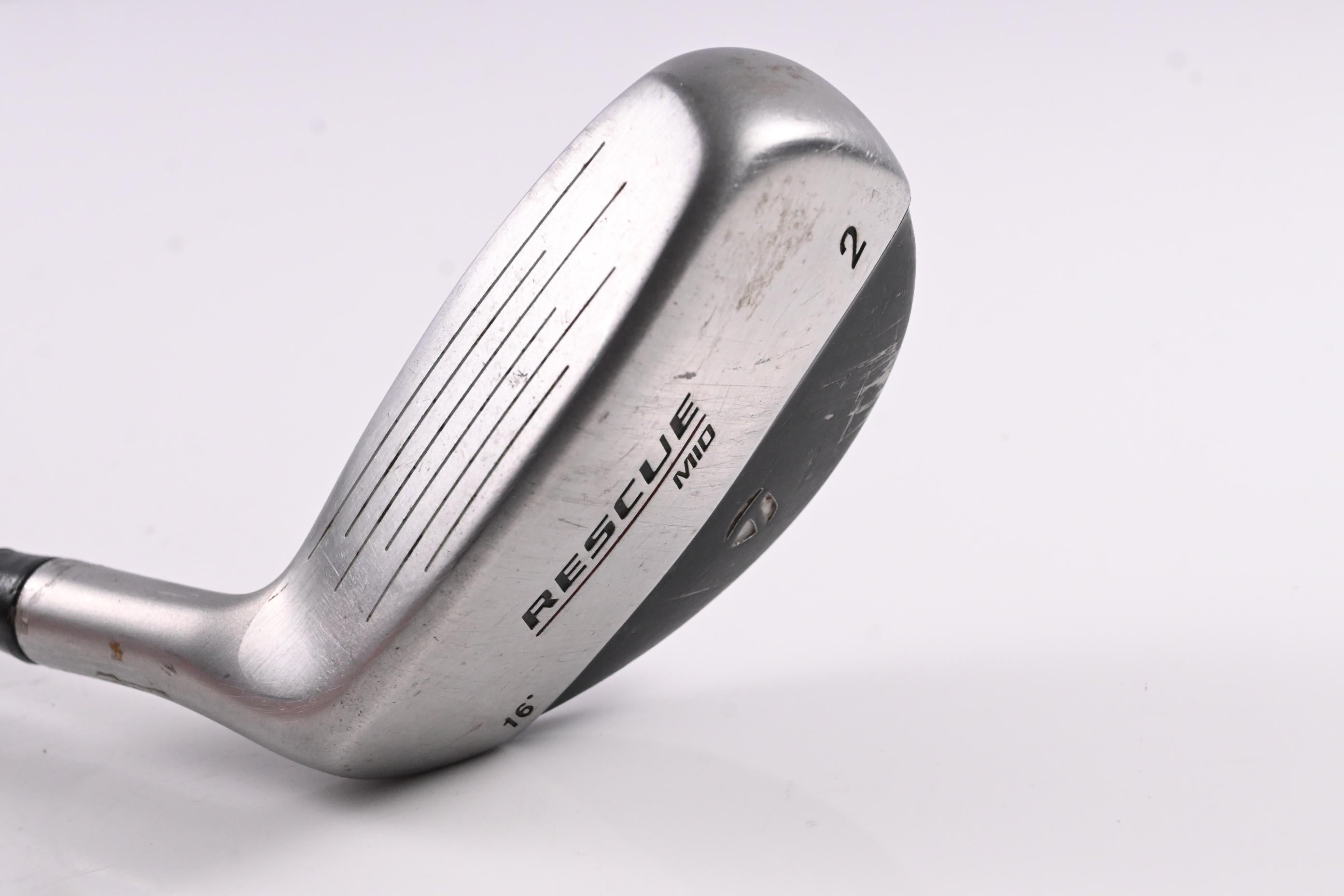 Left Hand Taylormade Rescue Mid #2 Hybrid / 16 Degree / Regular Flex Ultralite Shaft