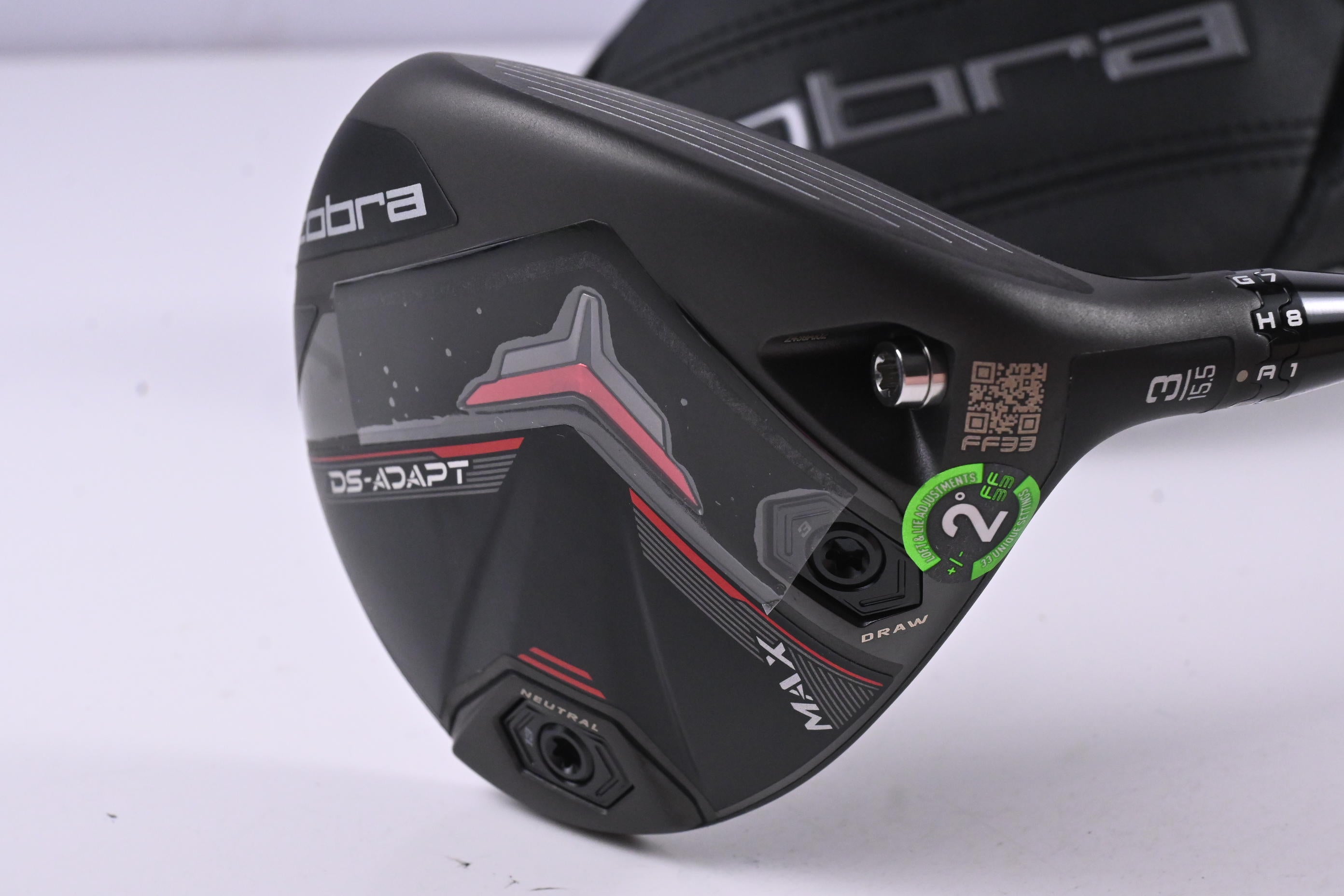 Cobra DS-Adapt Max #3 Wood / 15.5 Degree / Stiff Flex Denali Red 50 Shaft