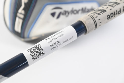 Taylormade SIM Max #4 Hybrid / 22 Degree / Stiff Flex Ventus Blue 7 Shaft