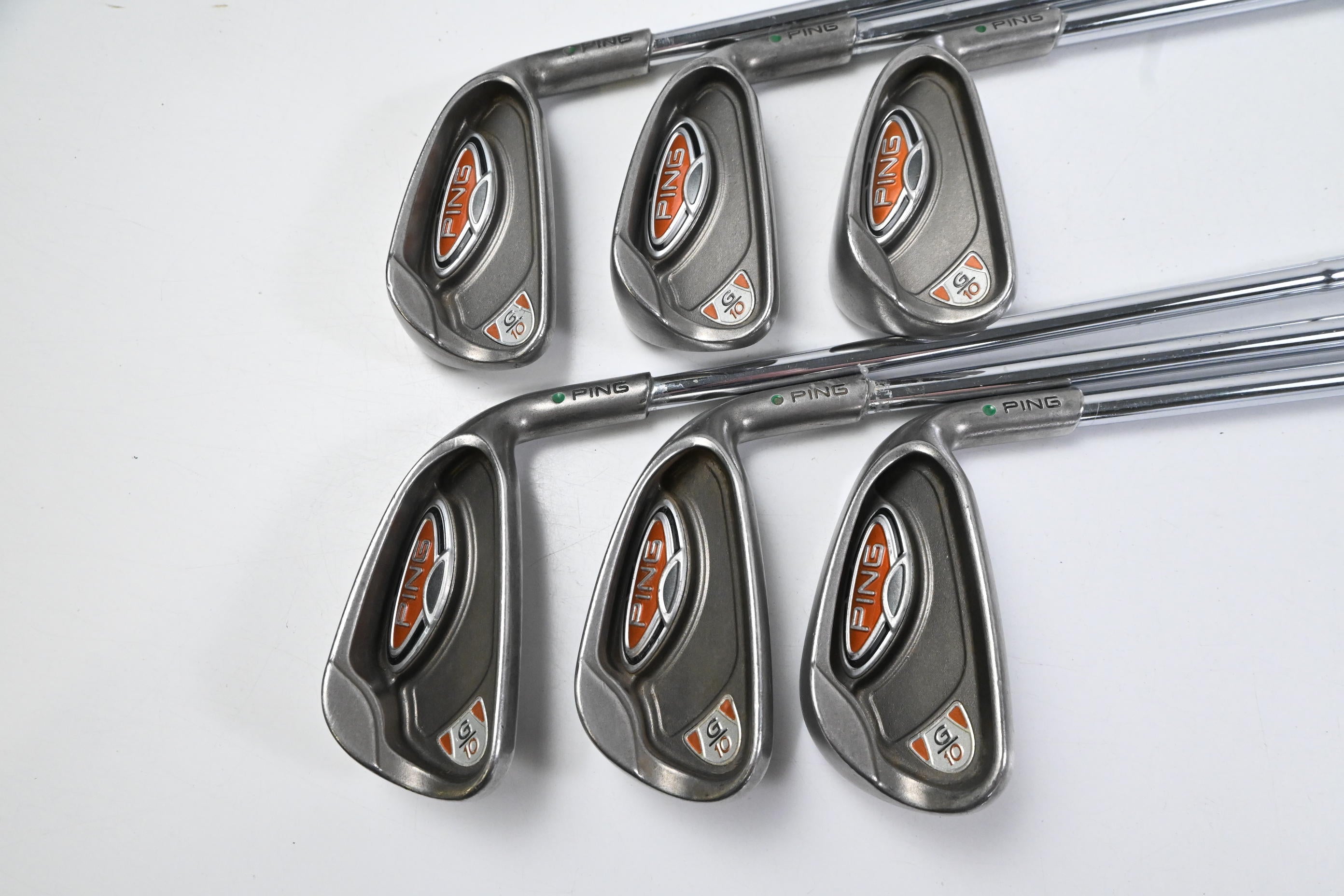 Ping G10 Irons / 4-9i / Green Dot / Regular Flex Dynamic Gold R300 Shafts