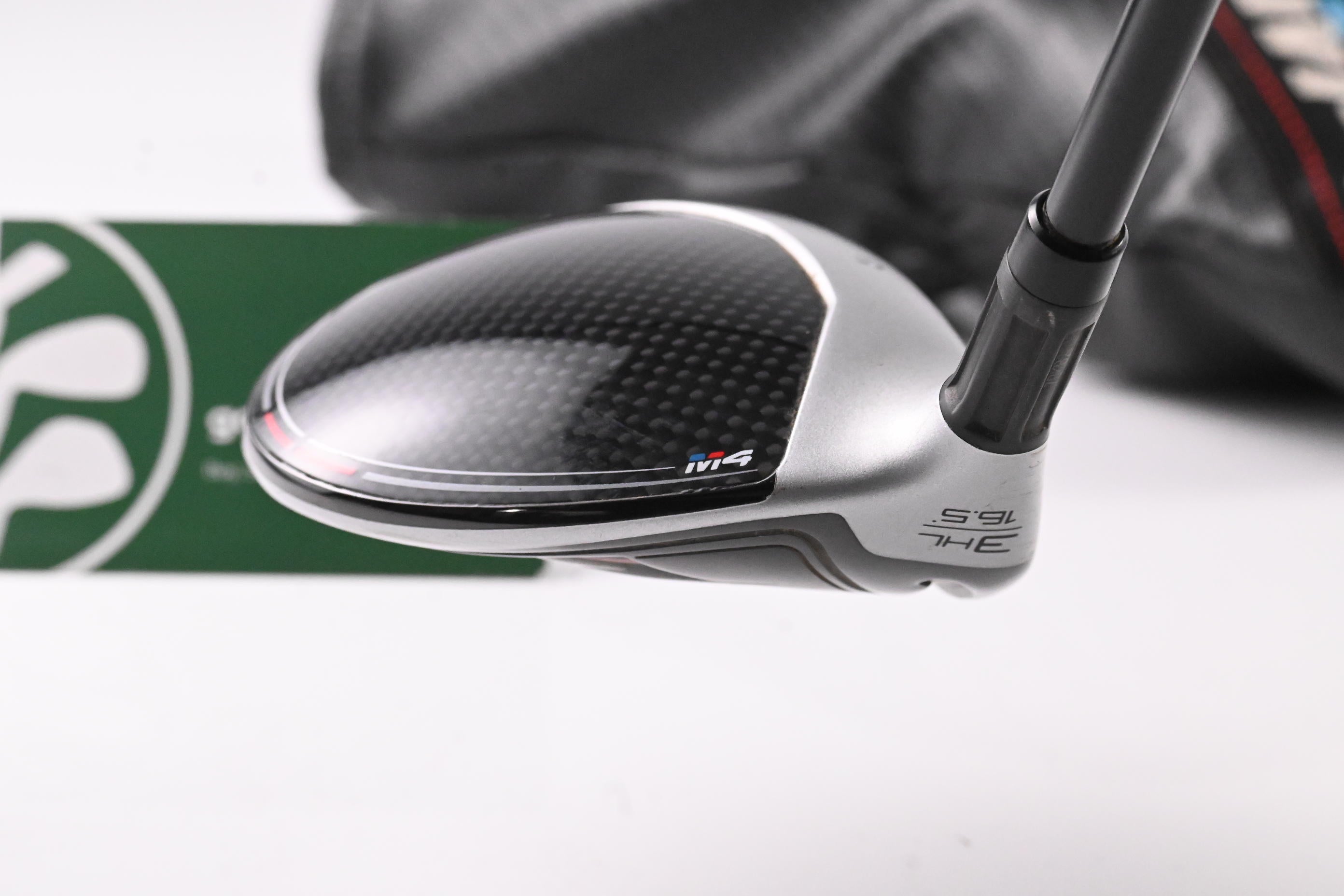 Left Hand Taylormade M4 #3 Wood / 16.5 Degree / Stiff Flex Fujikura Atmos Red 6