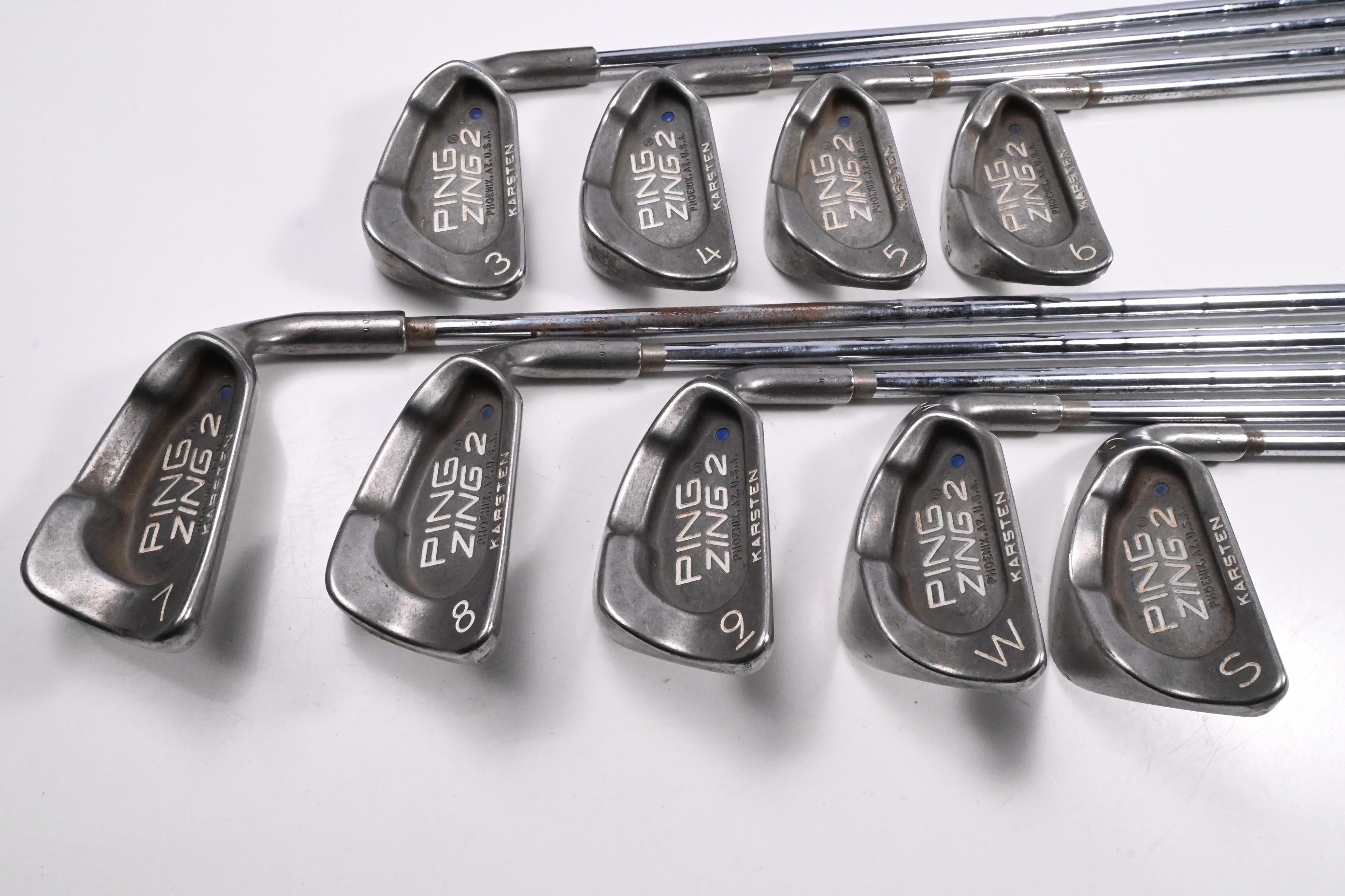 Ping Karsten Zing 2 Irons / 3-PW+SW / Blue Dot / X-Flex KBS Tour Shafts