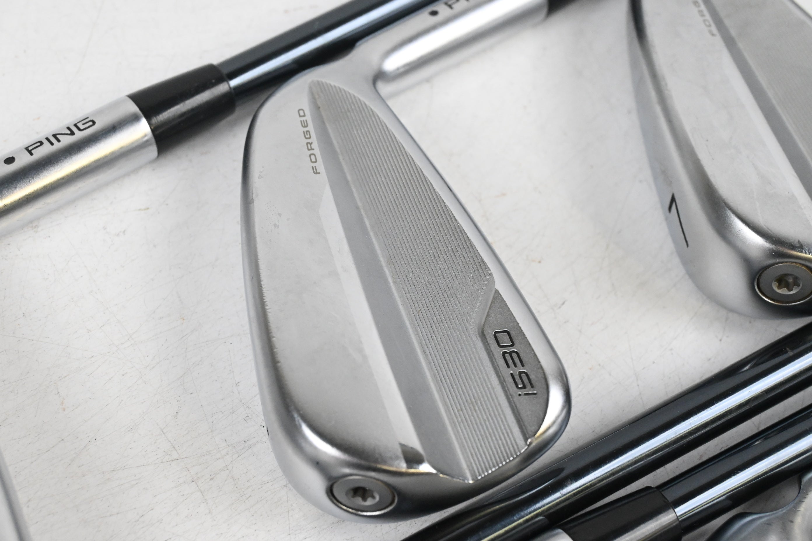 Ping i530 Irons / 5-PW+GW / Black Dot / Stiff Flex UST Mamiya Recoil Dart 75 Shafts