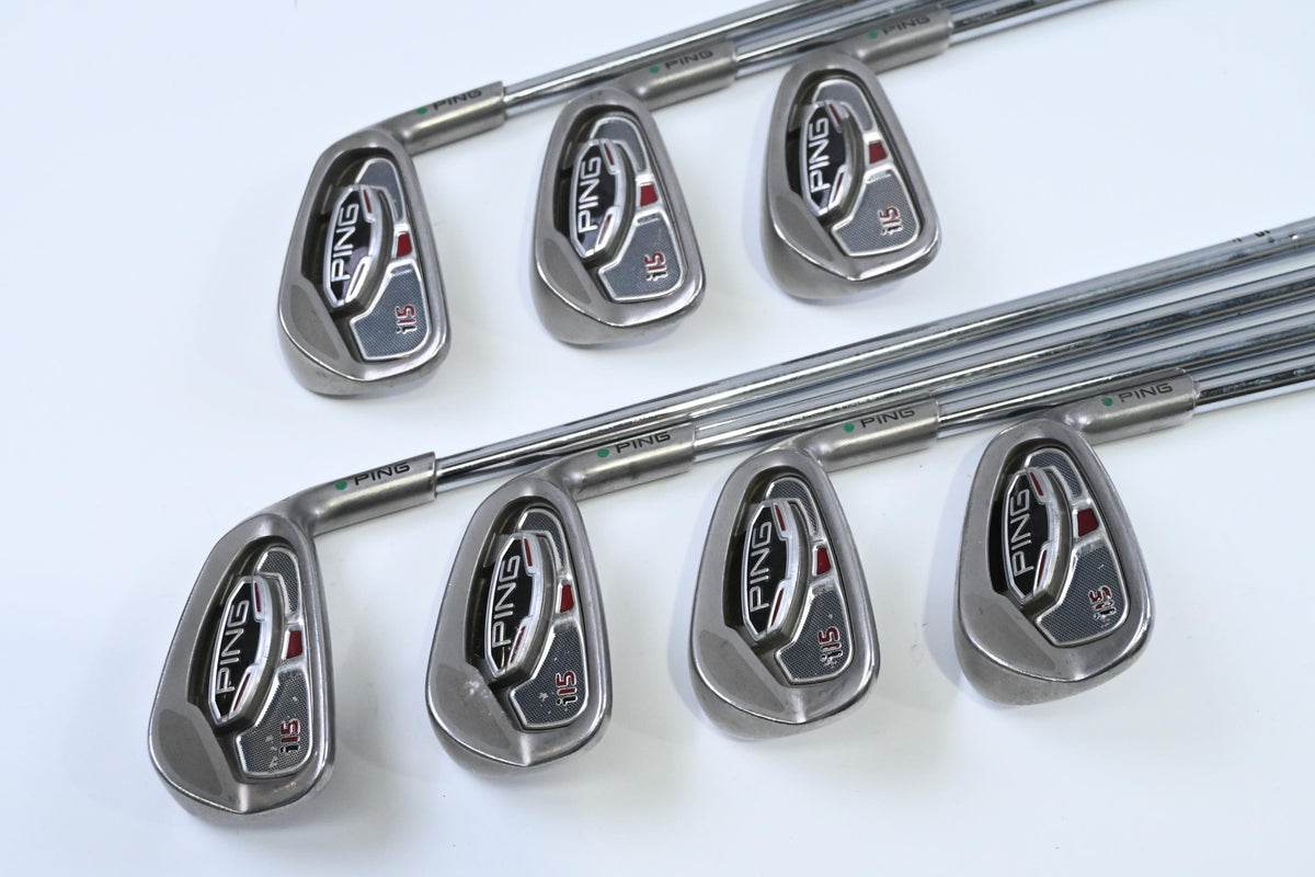 Ping i15 Irons / 4-PW / Green Dot / Regular Flex Ping AWT Shafts