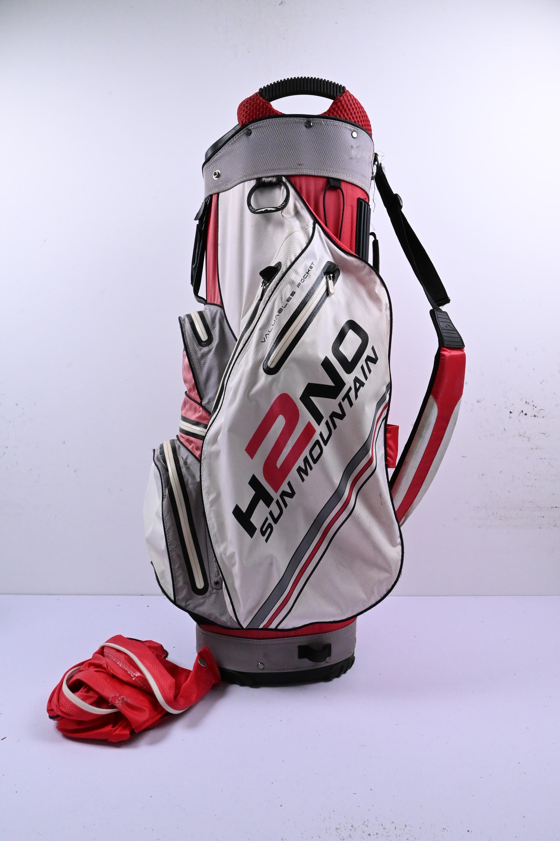 Sun Mountain H2NO Cart Bag / 14-Way Divider / White & Red