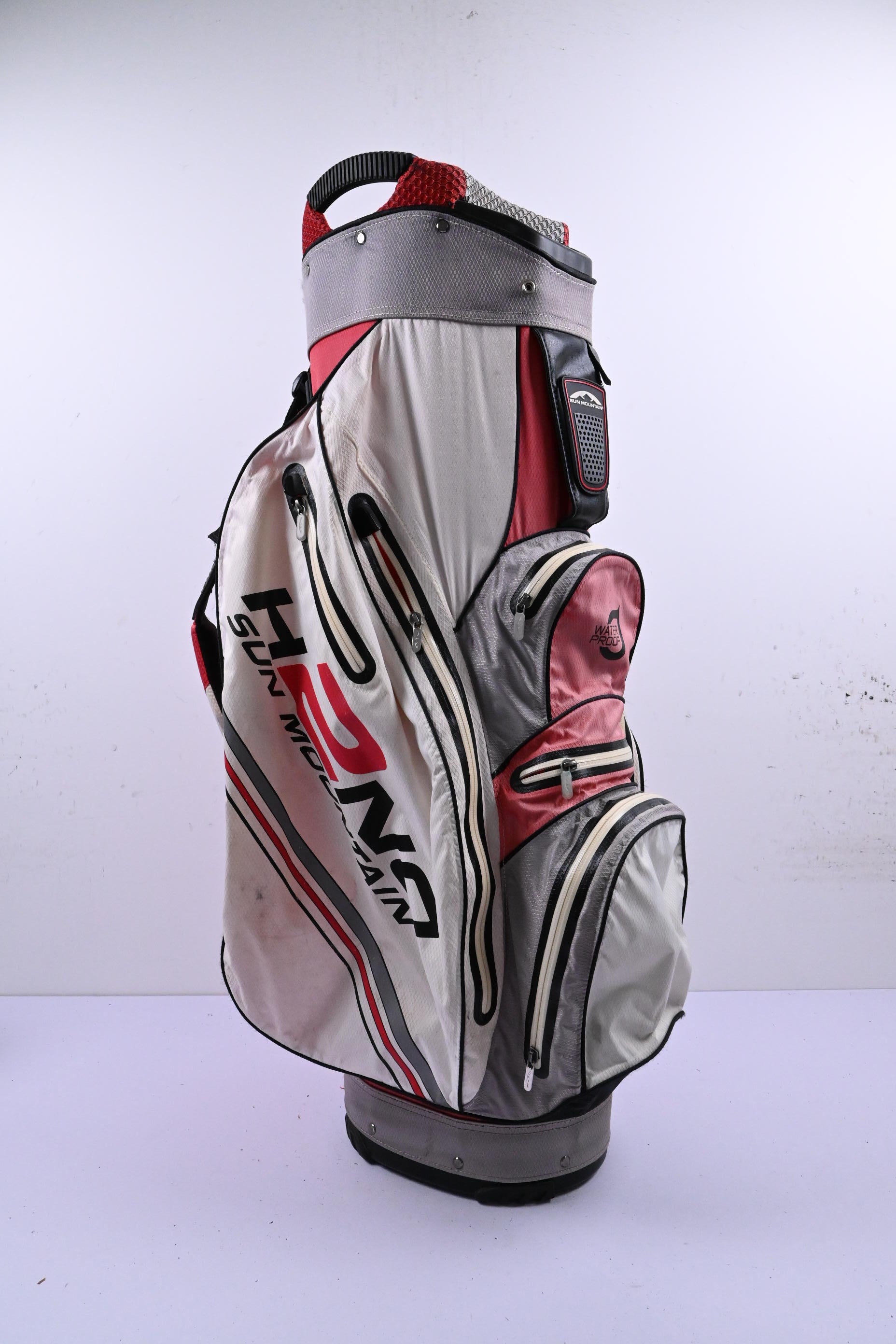 Sun Mountain H2NO Cart Bag / 14-Way Divider / White & Red