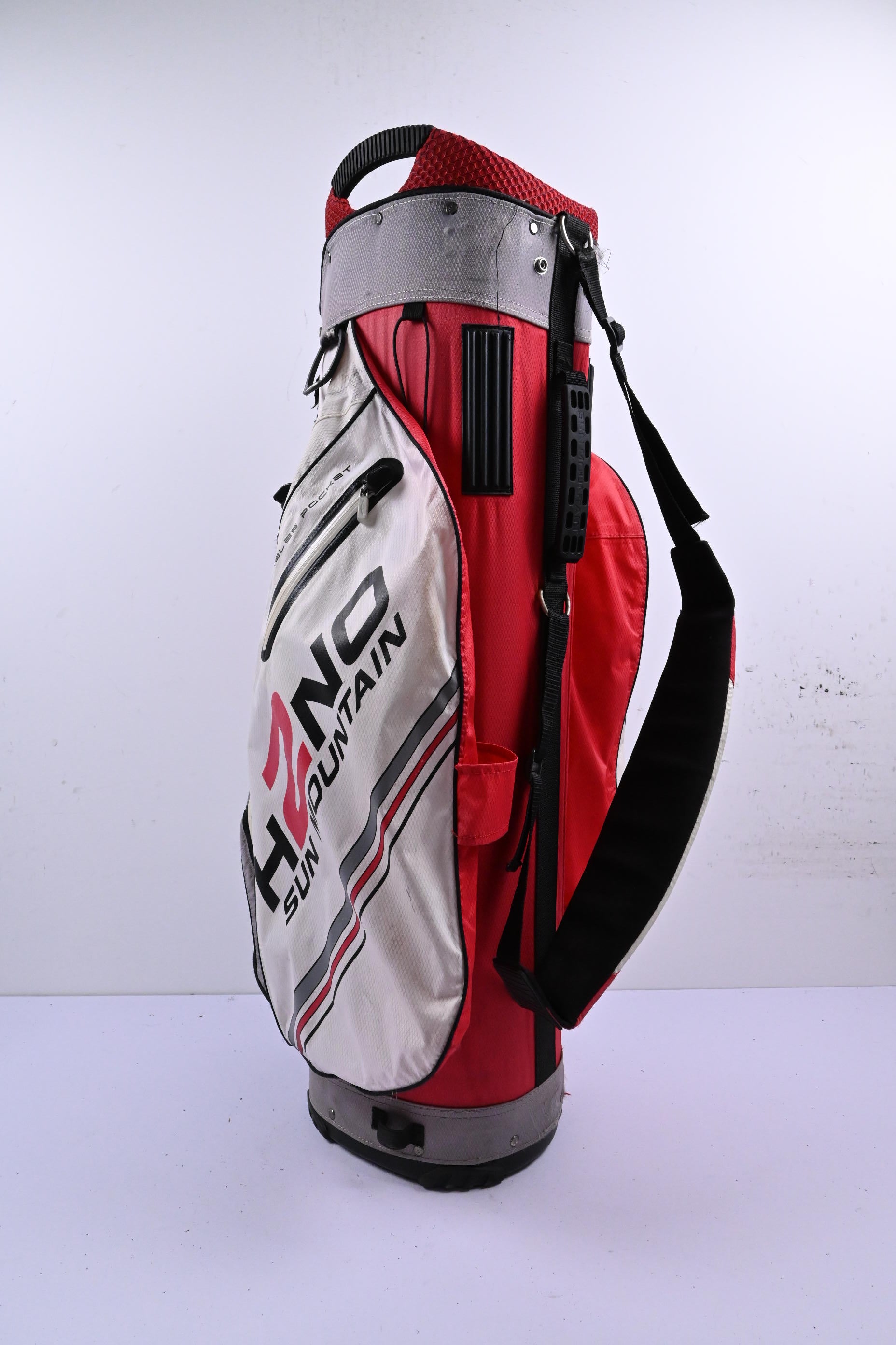 Sun Mountain H2NO Cart Bag / 14-Way Divider / White & Red