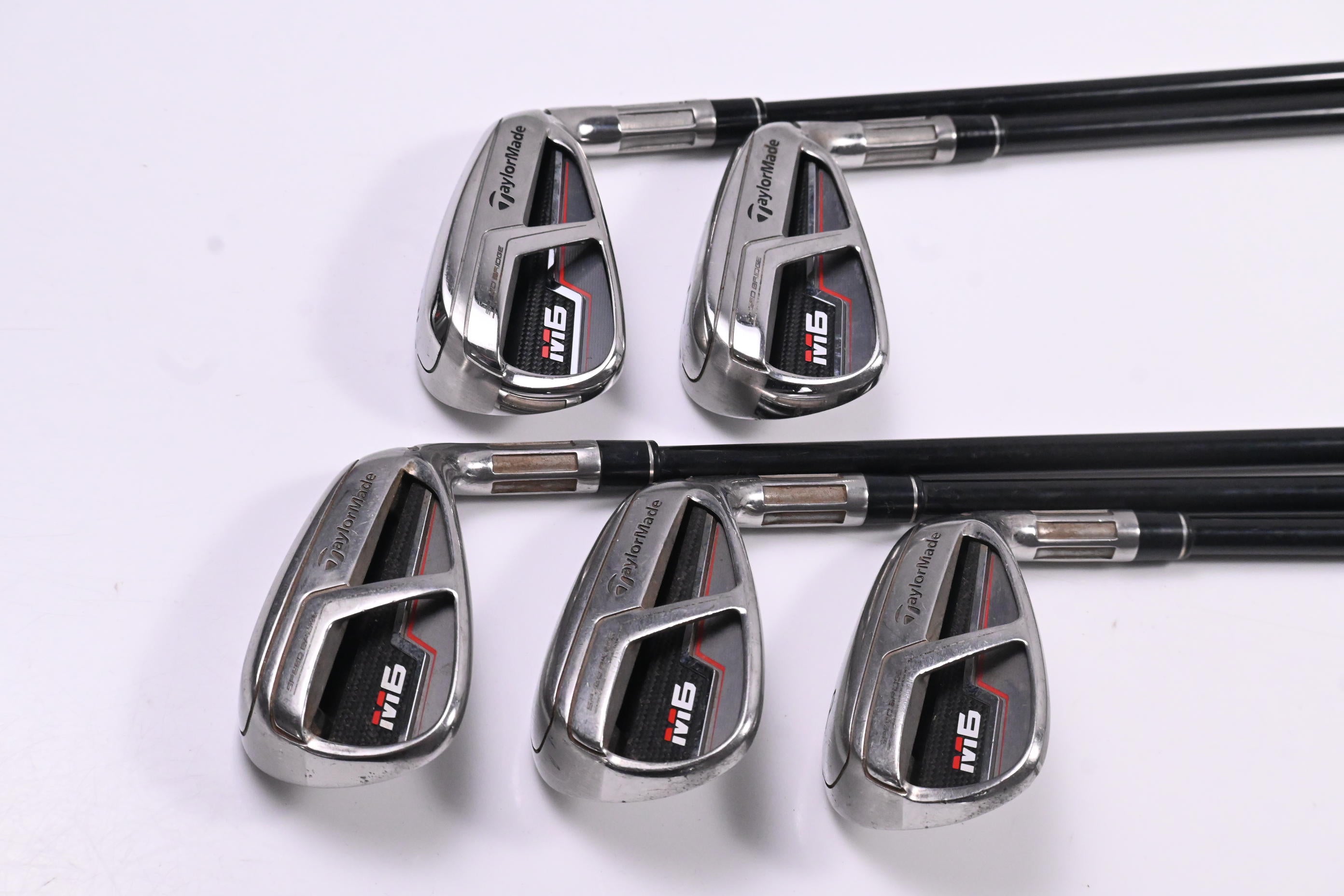 Taylormade M6 Irons / 6-PW / Senior Flex Fujikura Atmos Orange 5 Shafts