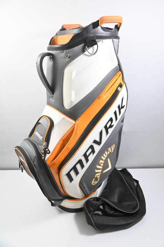 Callaway Mavrik Tour Bag / 14-Way Divider / White, Grey & Orange