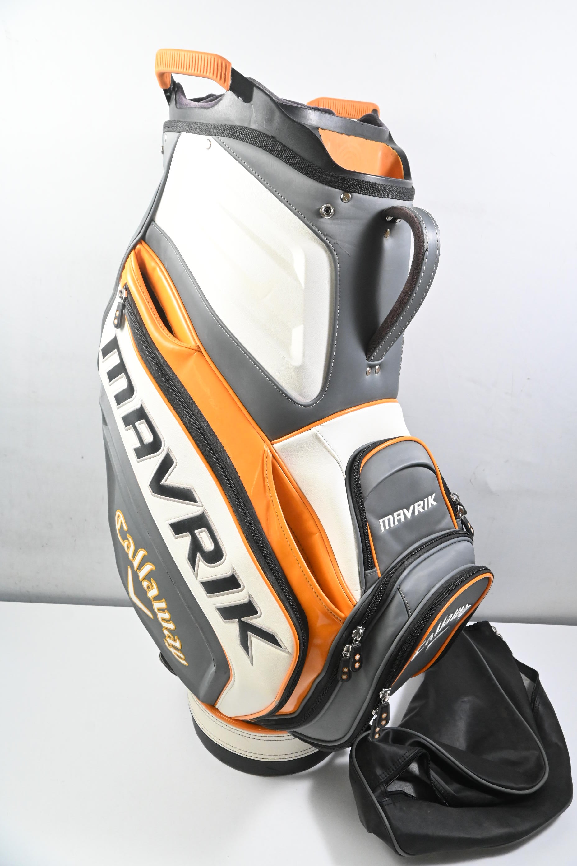 Callaway Mavrik Tour Bag / 14-Way Divider / White, Grey & Orange